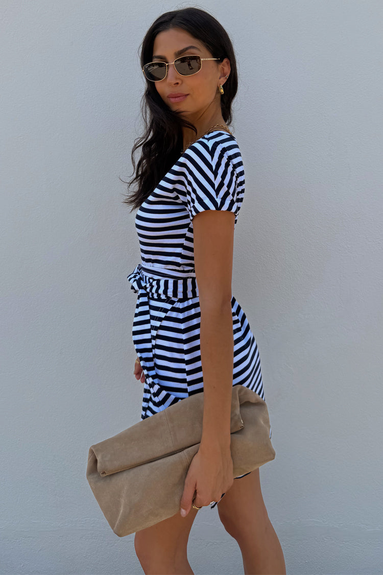 Stripe Jersey Wrap Dress、mySite、solidvoid
