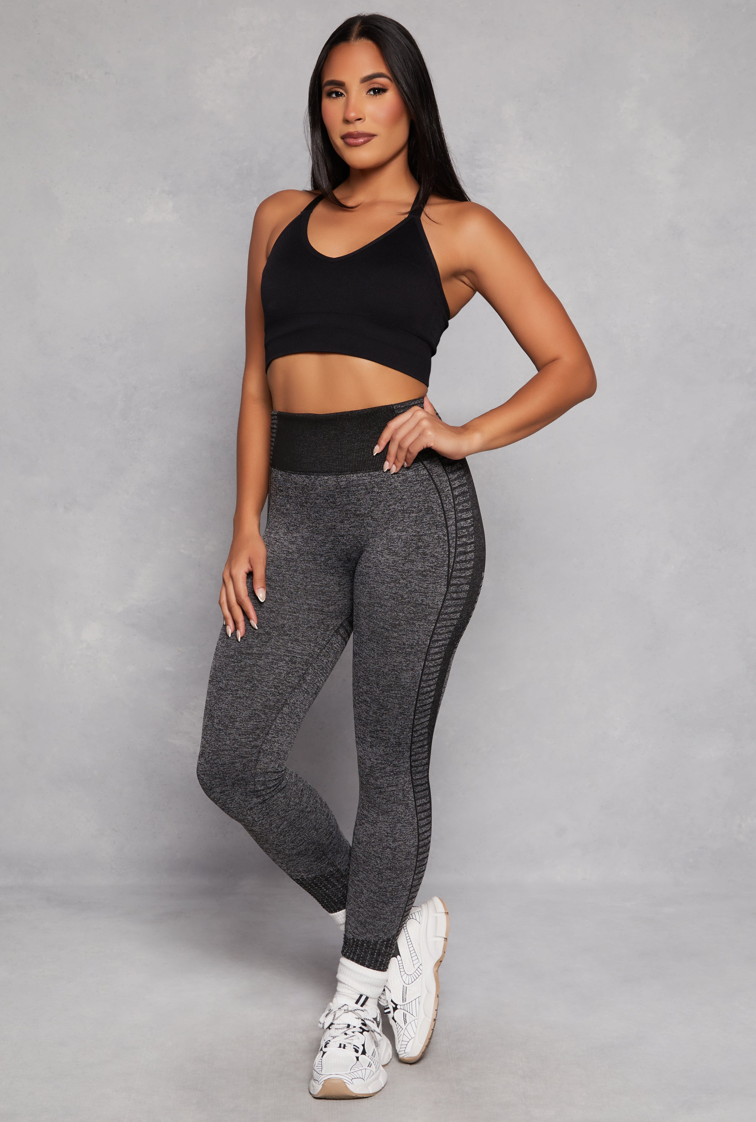 Marled Laser Cut Detail Leggings、mySite、camillekostekn