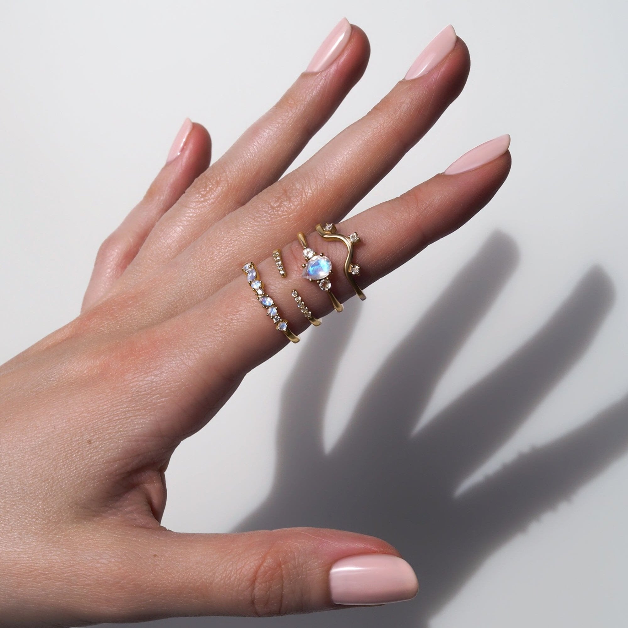 White Zircon Ring - Twinkling Band、mySite、hinf8tx79