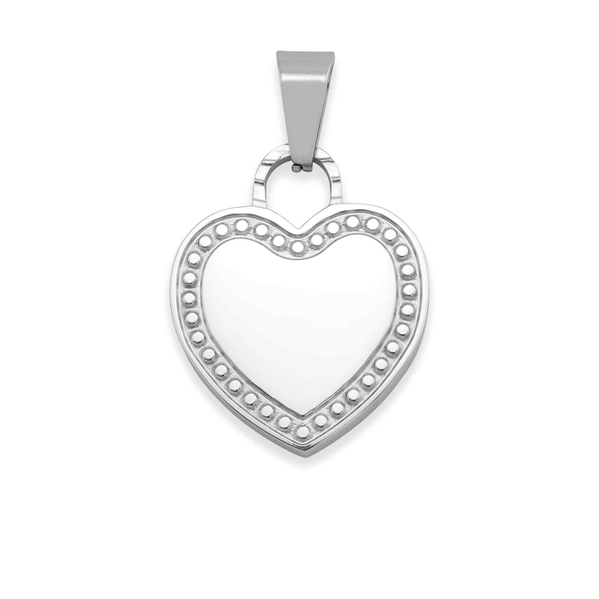 Stainless Steel Detailed Heart Pendant / SBB0086、mySite、dreamappss