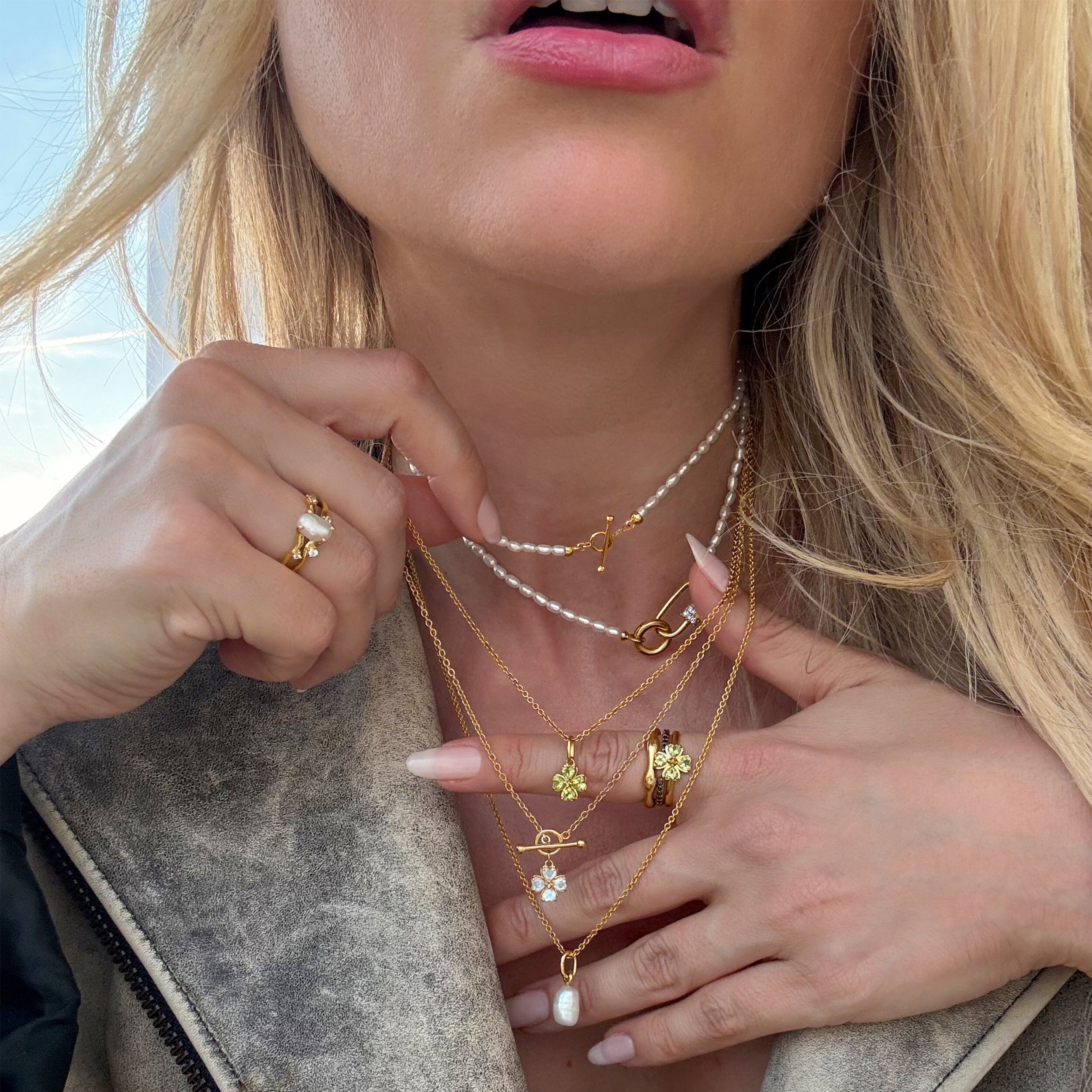 Rice Pearl T-Lock Necklace - Raise Your Vibrations、mySite、hinf8tx79