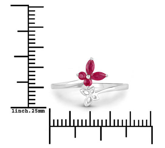 Genuine Gemstone Butterfly Ring in 925 Sterling Silver Elegant、mySite、g9winljtr