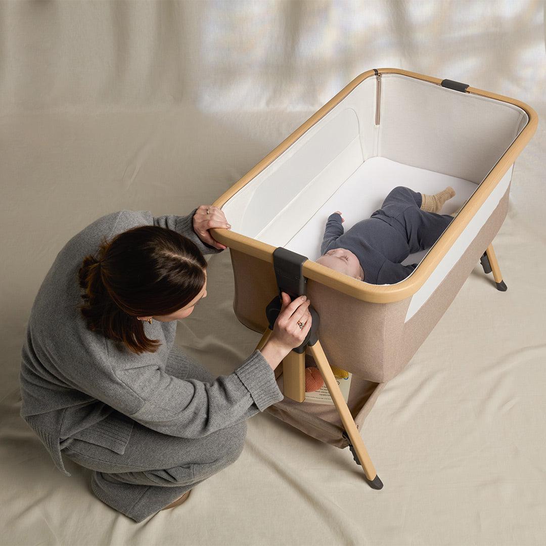  Silver Cross Lunar Bedside Crib - Oatmeal、mySite、merchandisen