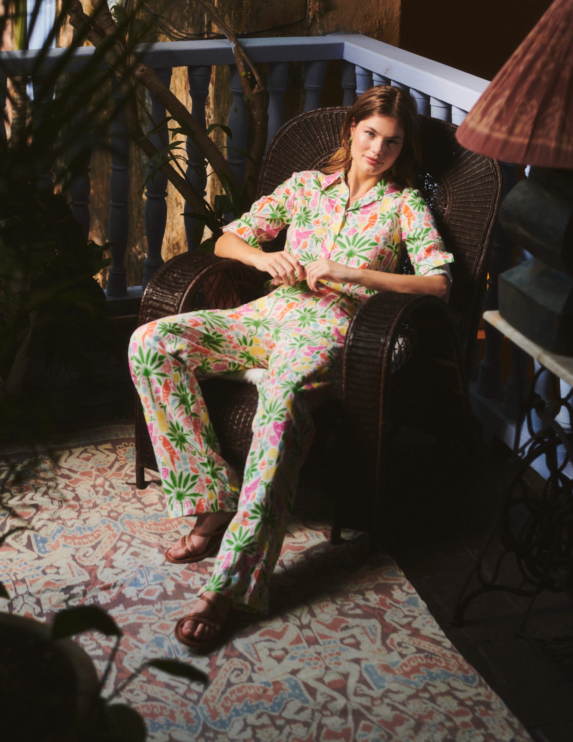  Hampstead Linen Trousers-Multi, Tropical Paradise、mySite、ashleygrahame