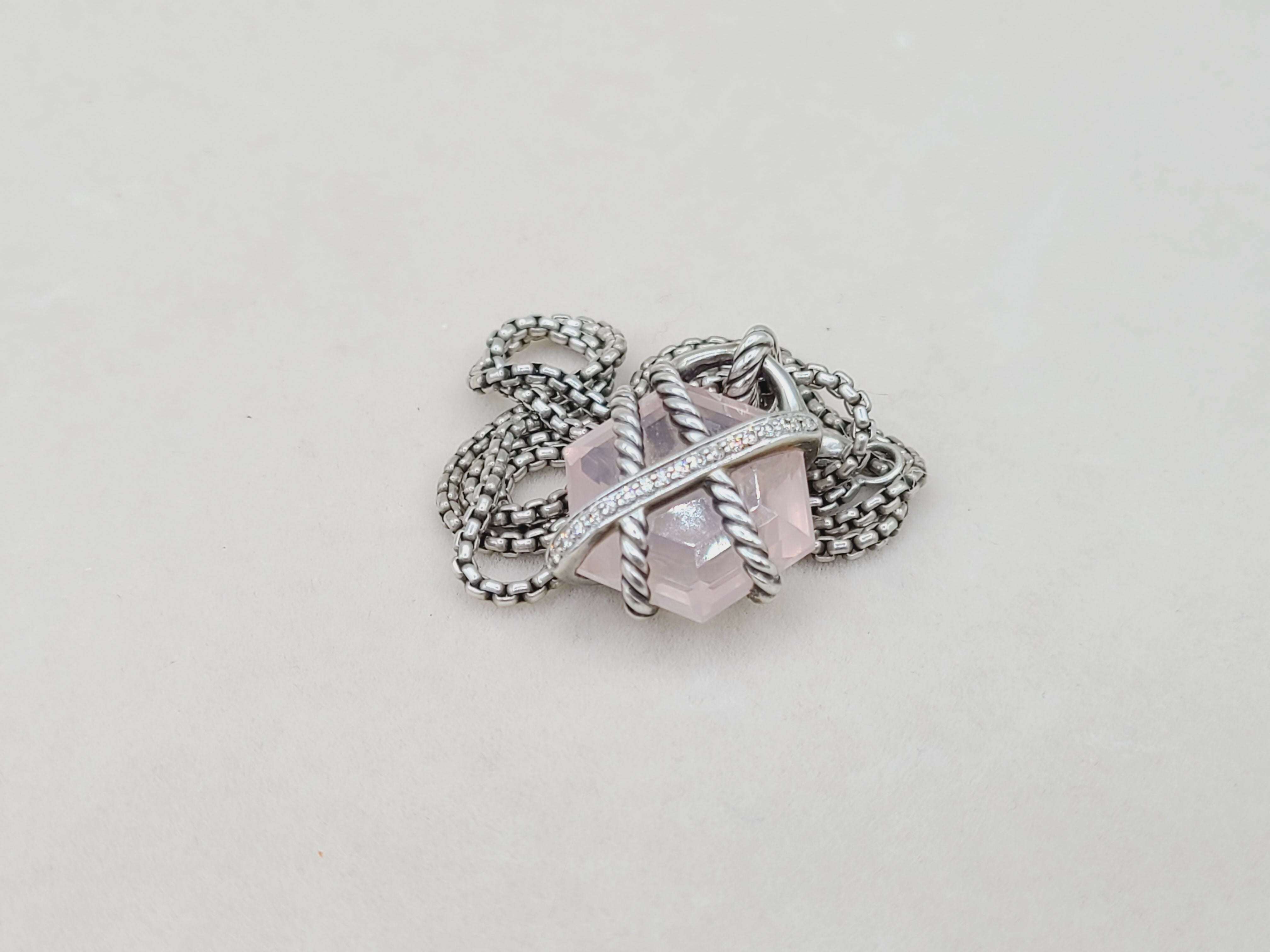 David Yurman Cable Wrap Necklace 16mm Rose Quartz、mySite、hinf8tx79