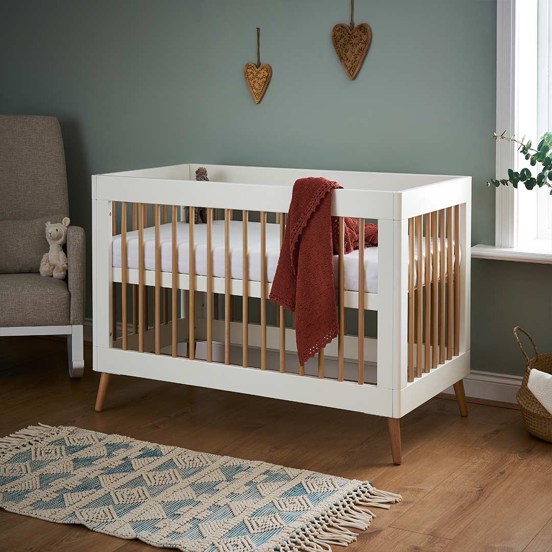  Obaby Maya Mini Cot Bed - White + Natural、mySite、merchandisen