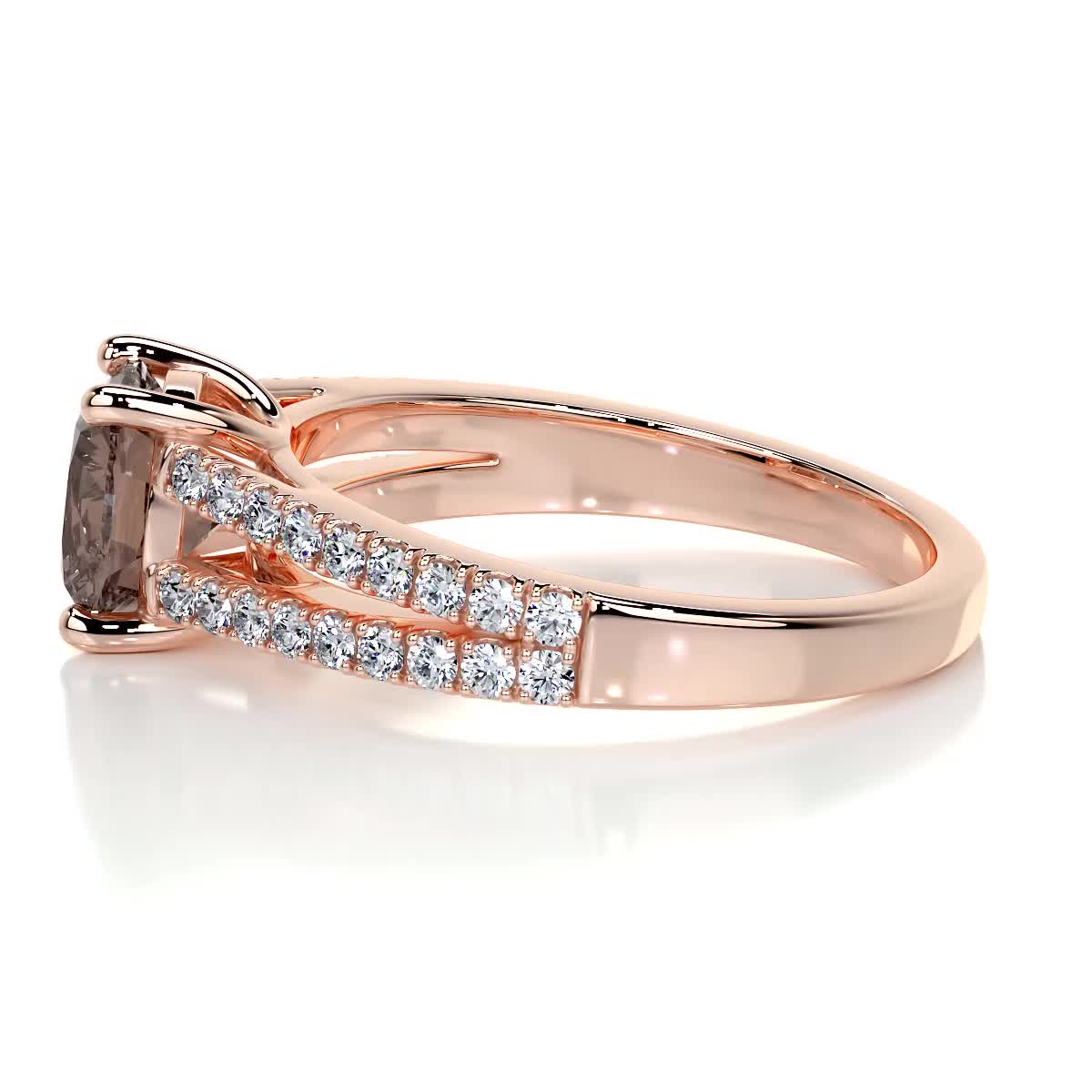 Sadie Champagne Gemstone & Diamonds Ring (2 Carat) -14K Rose Gold、mySite、hinf8tx79