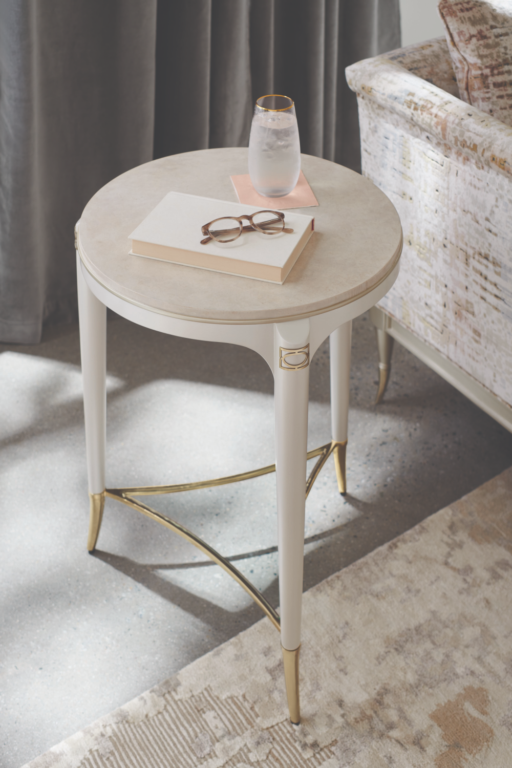 Cream Round Modern Side Table | Caracole Matched Up、mySite、neckold