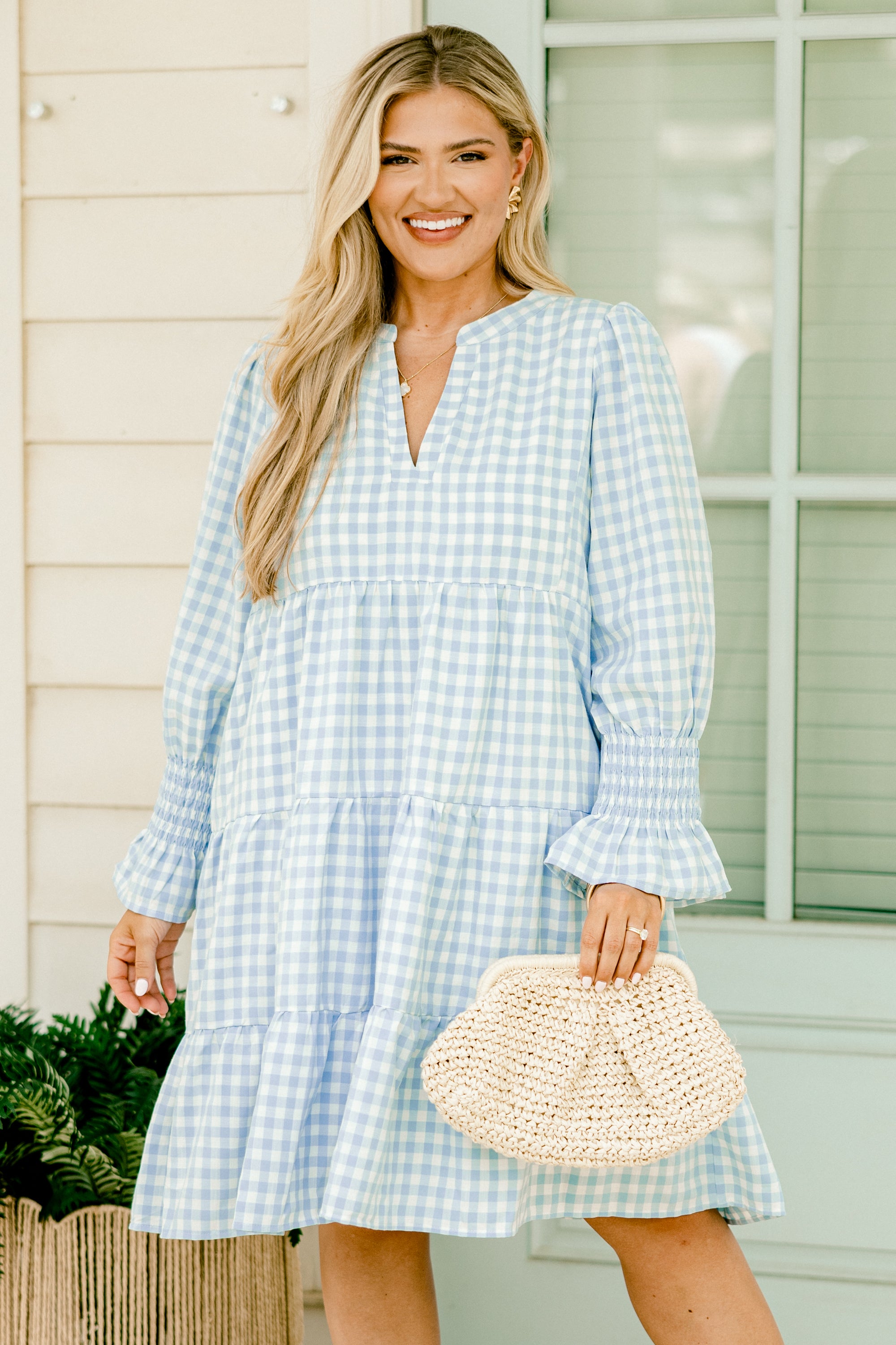  What You Know Dress, Blue Gingham、mySite、justintrudeaud