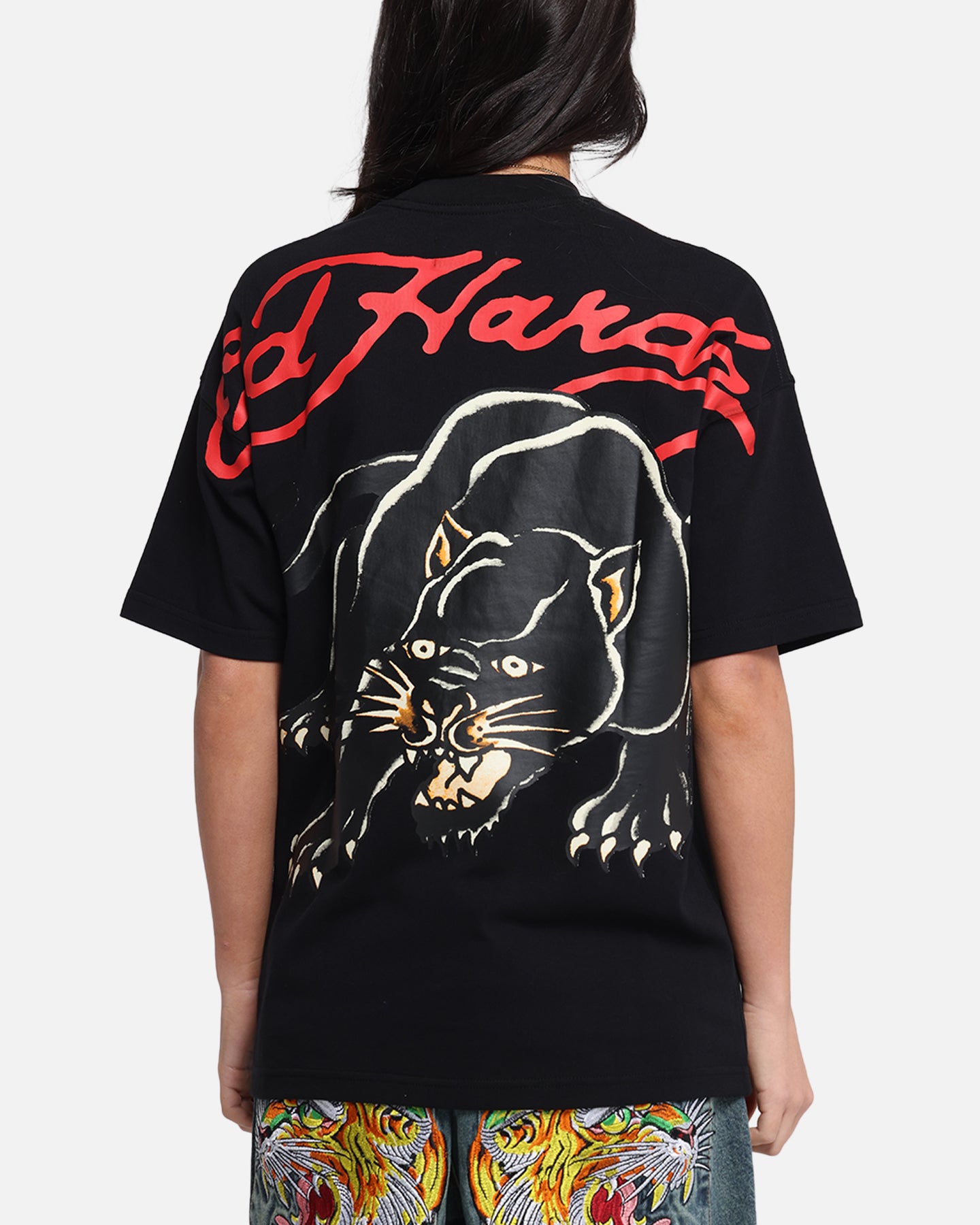 Ed Hardy Oversized Panther T-Shirt Black、mySite、zt4zffjzw