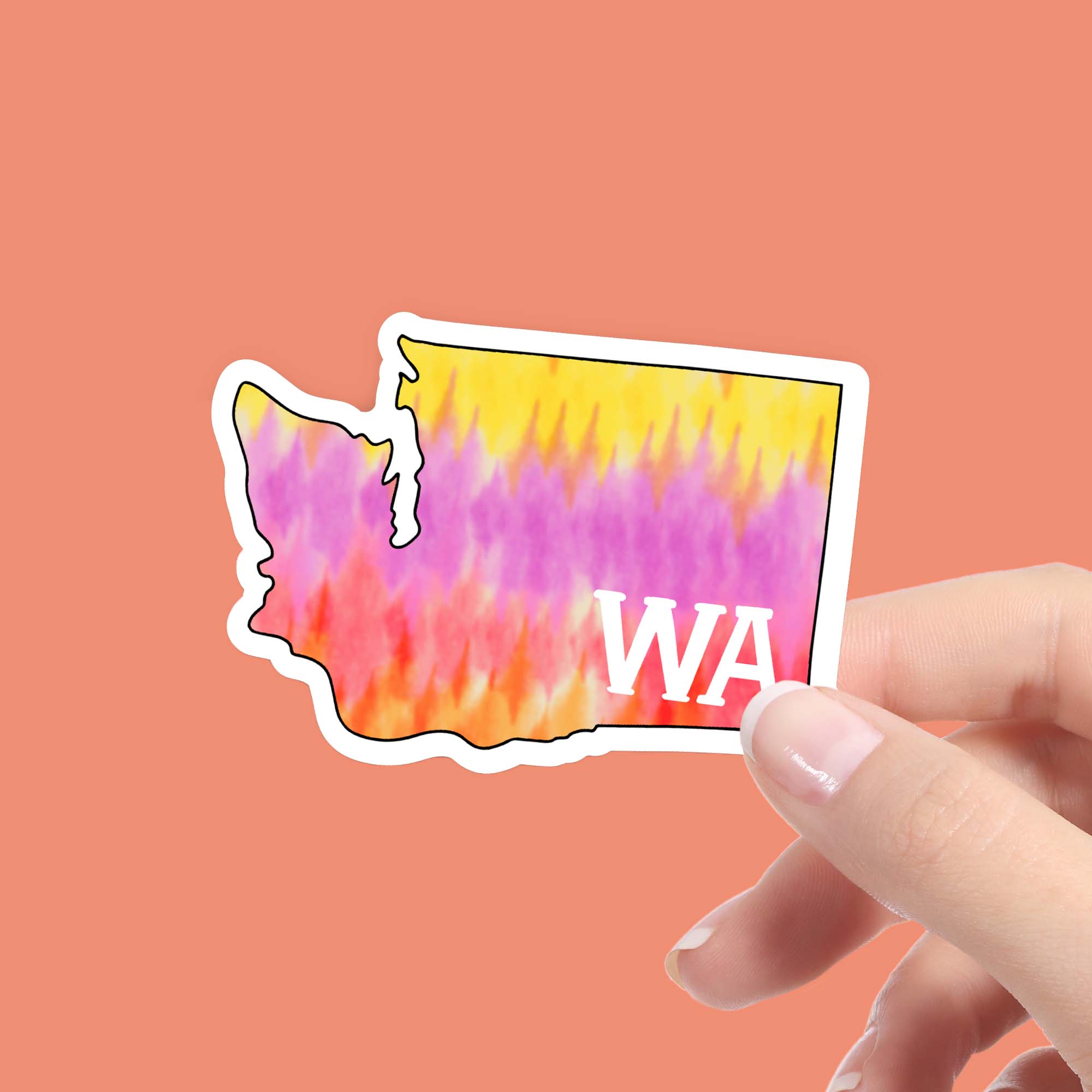  Washington Tie Dye Stripes Sticker、mySite、elrpsem3k
