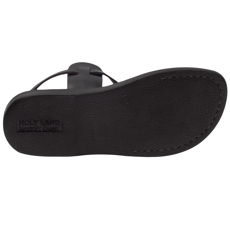 Holy Land Market Men/Women Biblical Jesus Leather Sandals/Slides From Jerusalem (Black Style II)、mySite、elrpsem3k