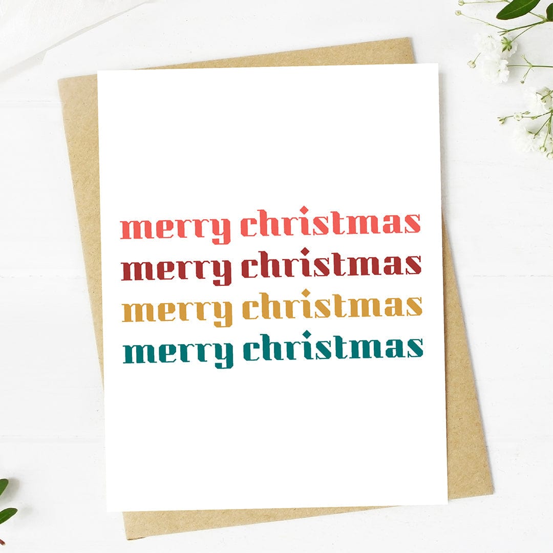  Merry Christmas Text Stack Card、mySite、elrpsem3k