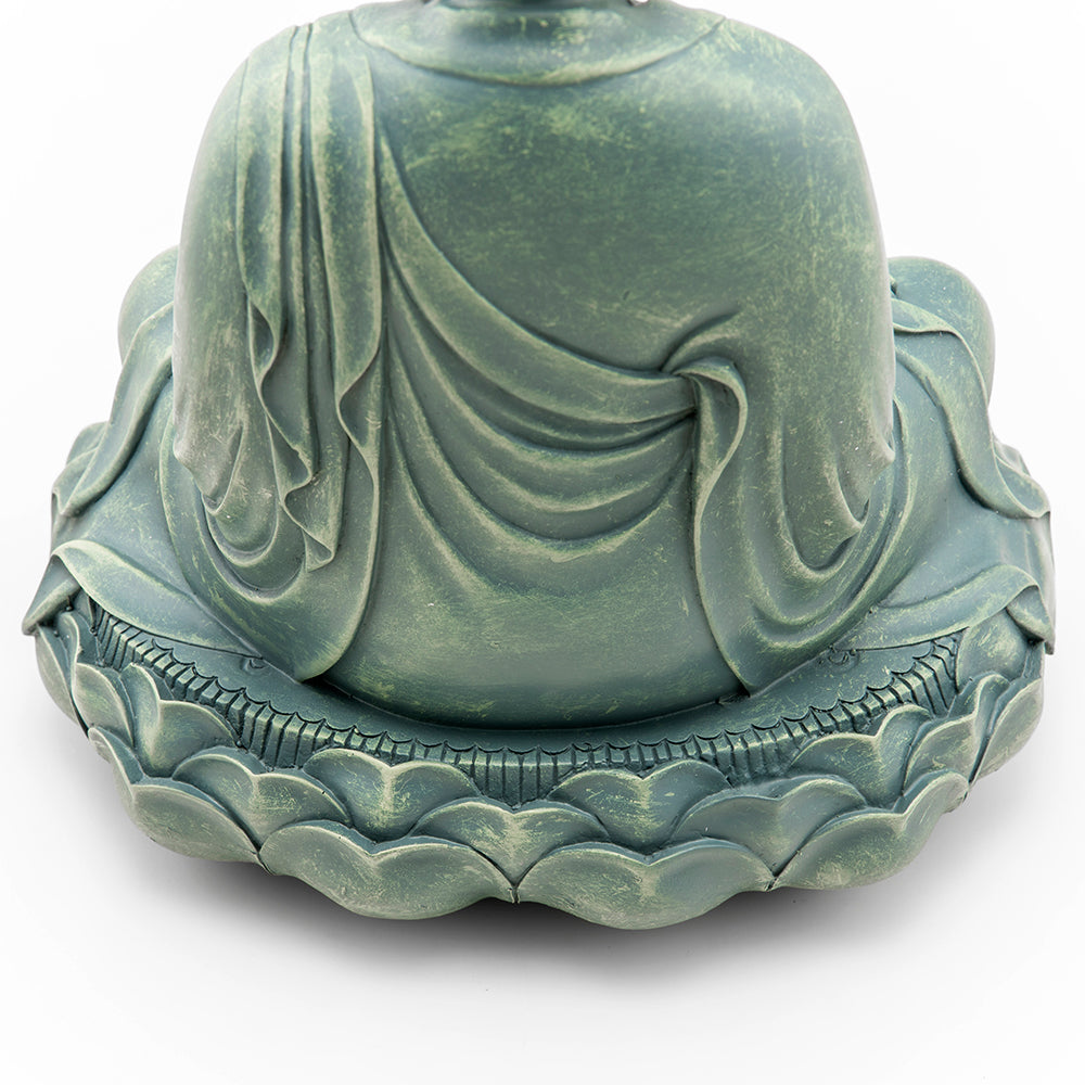 Buddha on Lotus Throne Statue, Green、mySite、topwebapps
