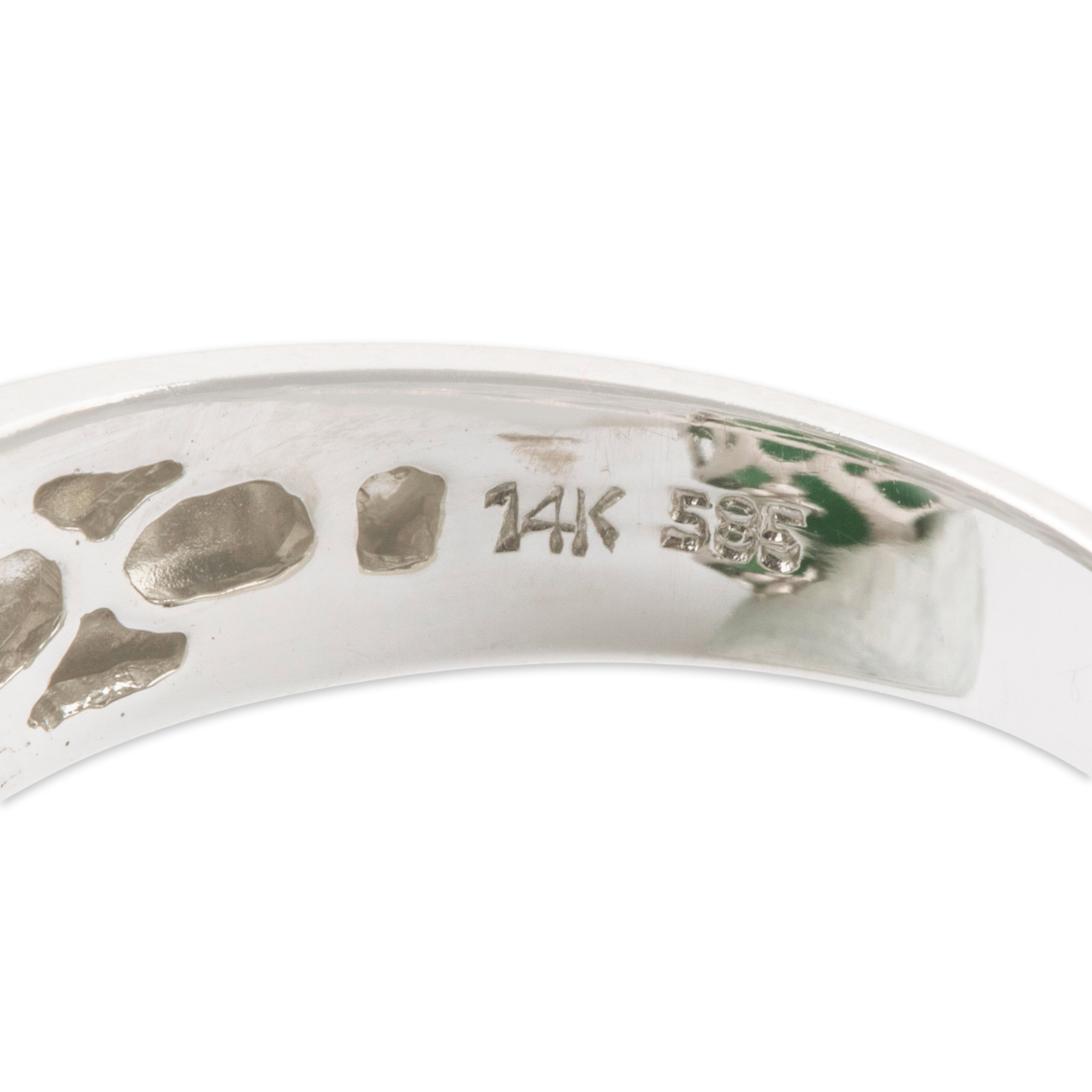 Vintage Oversized 14k White Gold 22ct Jade Diamond Carved Cocktail Ring 7.25、mySite、hinf8tx79