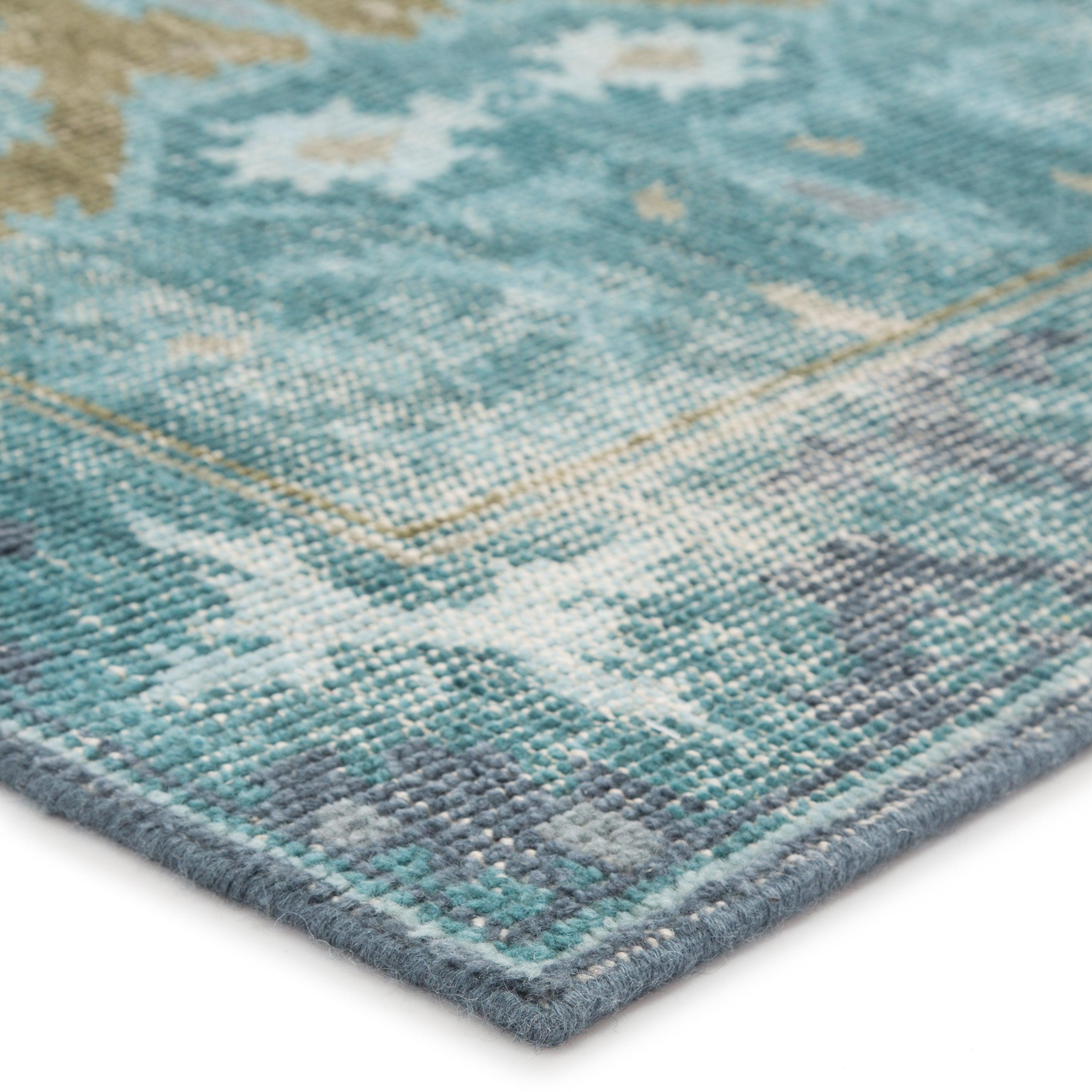 Modify Hand-Knotted Medallion Teal Olive Area Rug、mySite、gigharbornorthrealestate