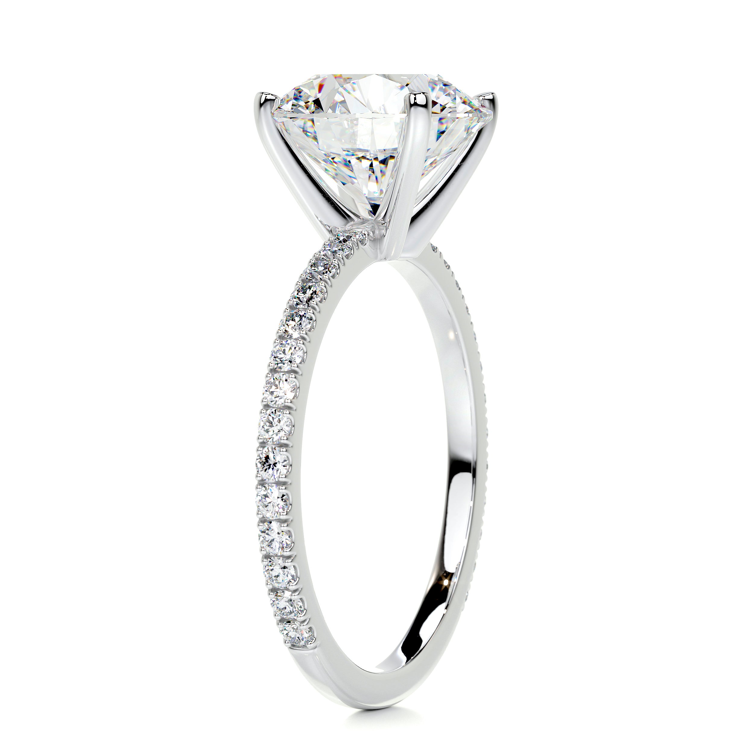Stephanie Moissanite & Diamond Ring -18K White Gold、mySite、hinf8tx79
