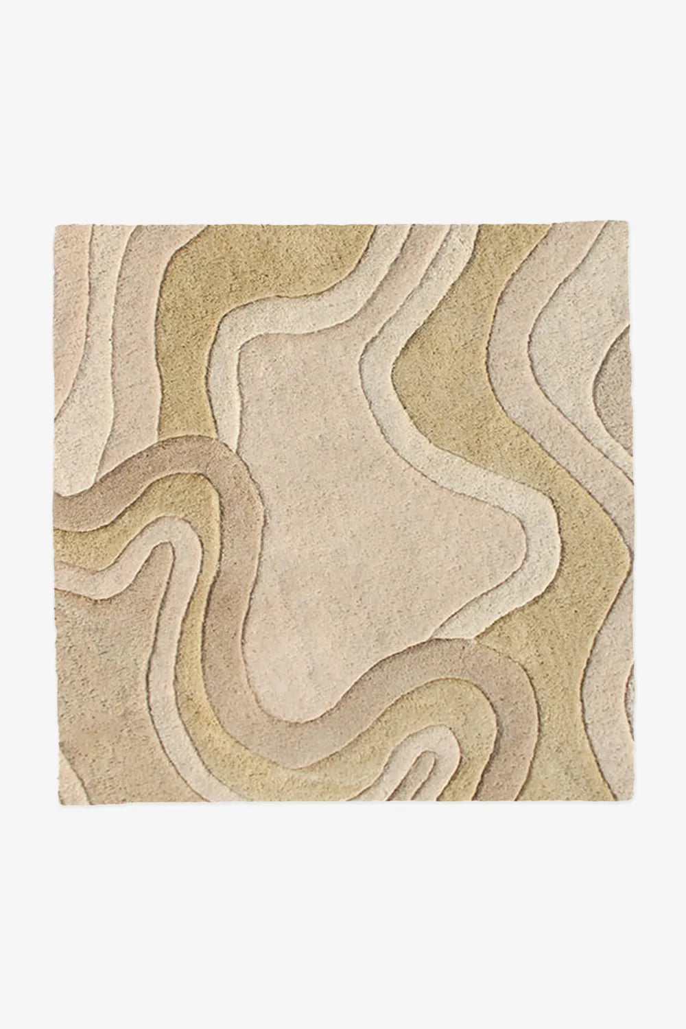 Rolling Tides Square Hand Tufted Organic Wool Rug、mySite、gigharbornorthrealestate