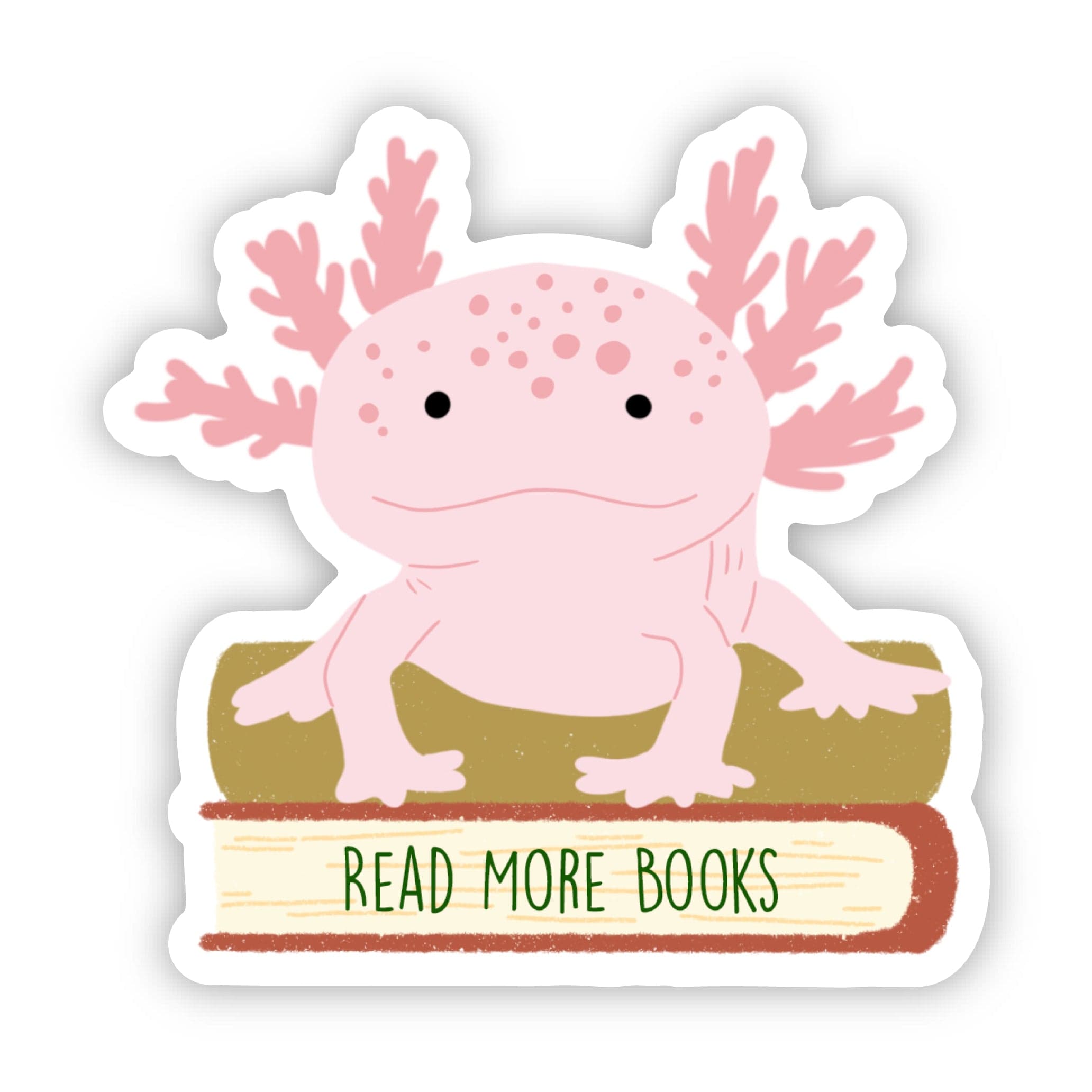 Read More Books Cute Axolotl Sticker、mySite、elrpsem3k