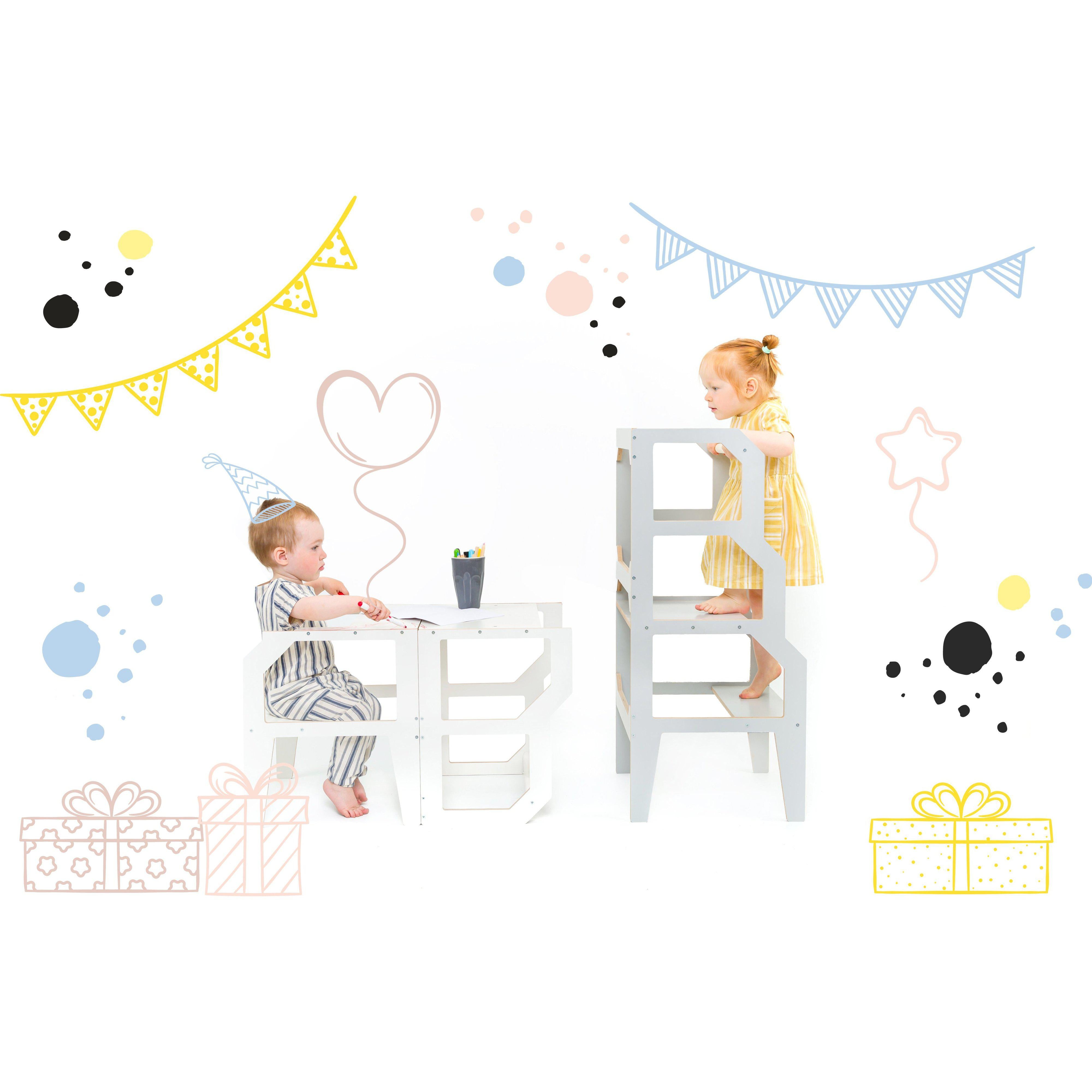 Wooden Angle Multi-Function Kids Chair Table Learning Tower、mySite、gigharbornorthrealestate