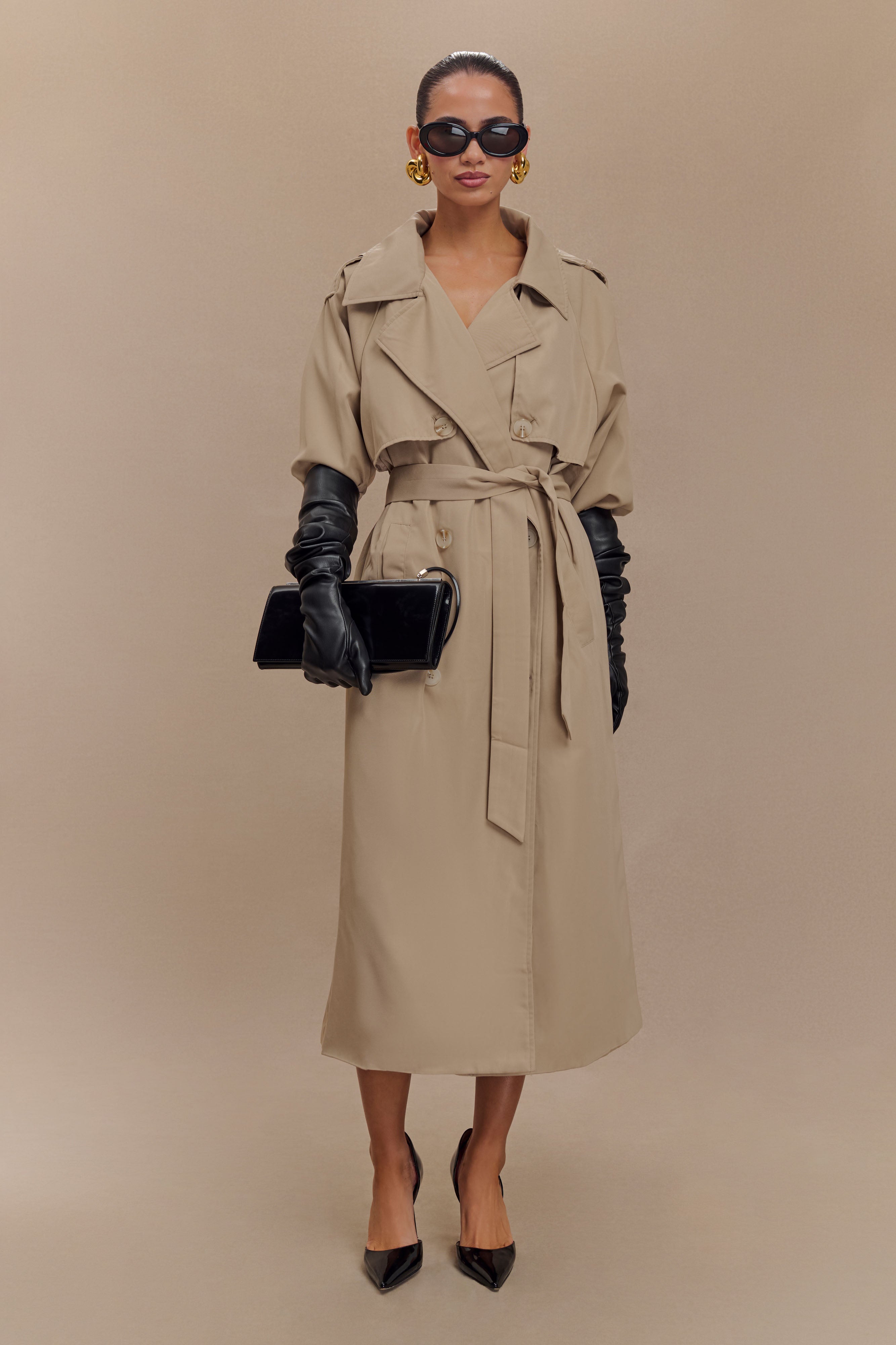 Jasper Faux Leather Elbow Length Gloves - Black、mySite、solidvoid