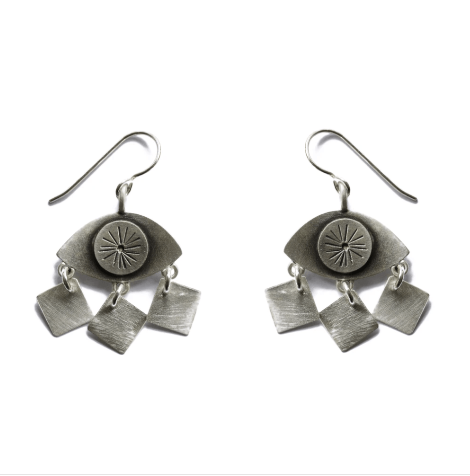 Folklorica Eye Sterling Silver Earrings by Emily Rosenfeld、mySite、topwebapps