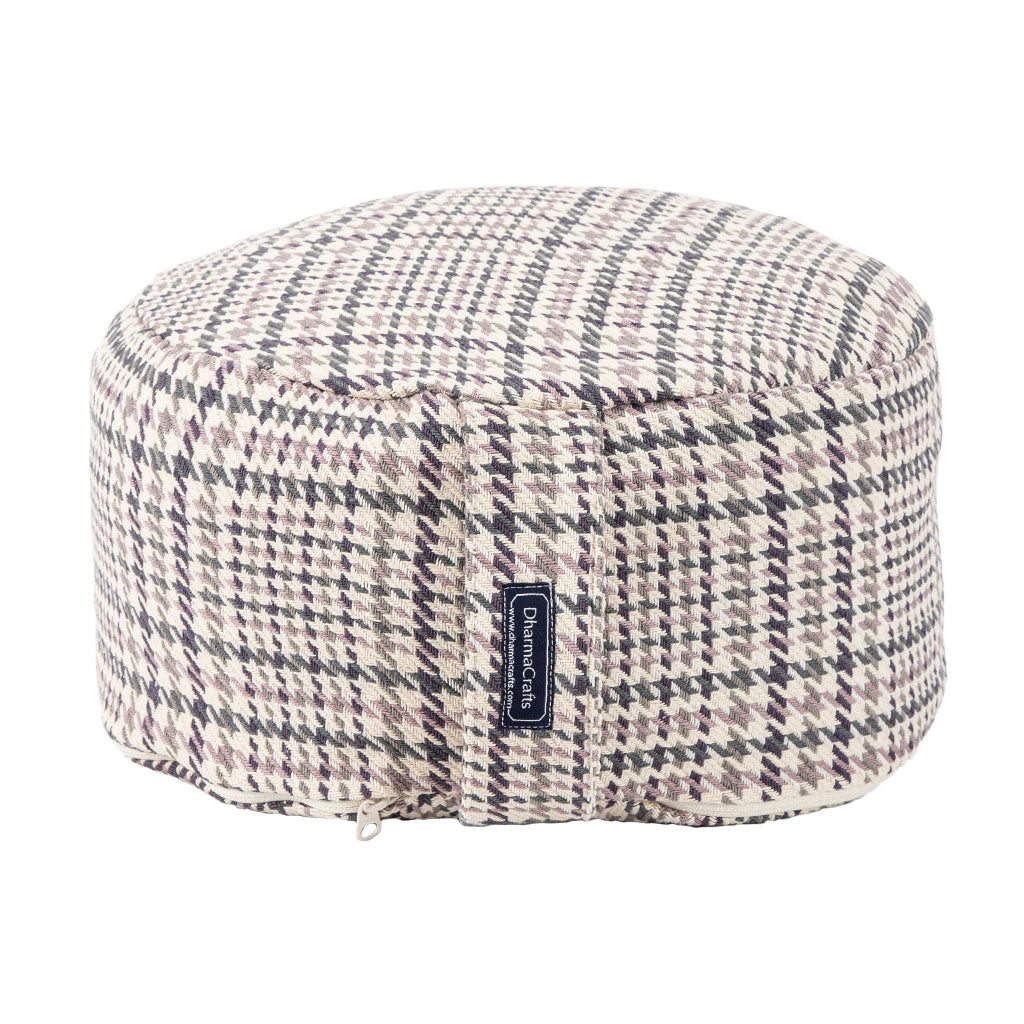 Houndstooth Plaid Buckwheat Hull Zafu - COVER ONLY、mySite、topwebapps