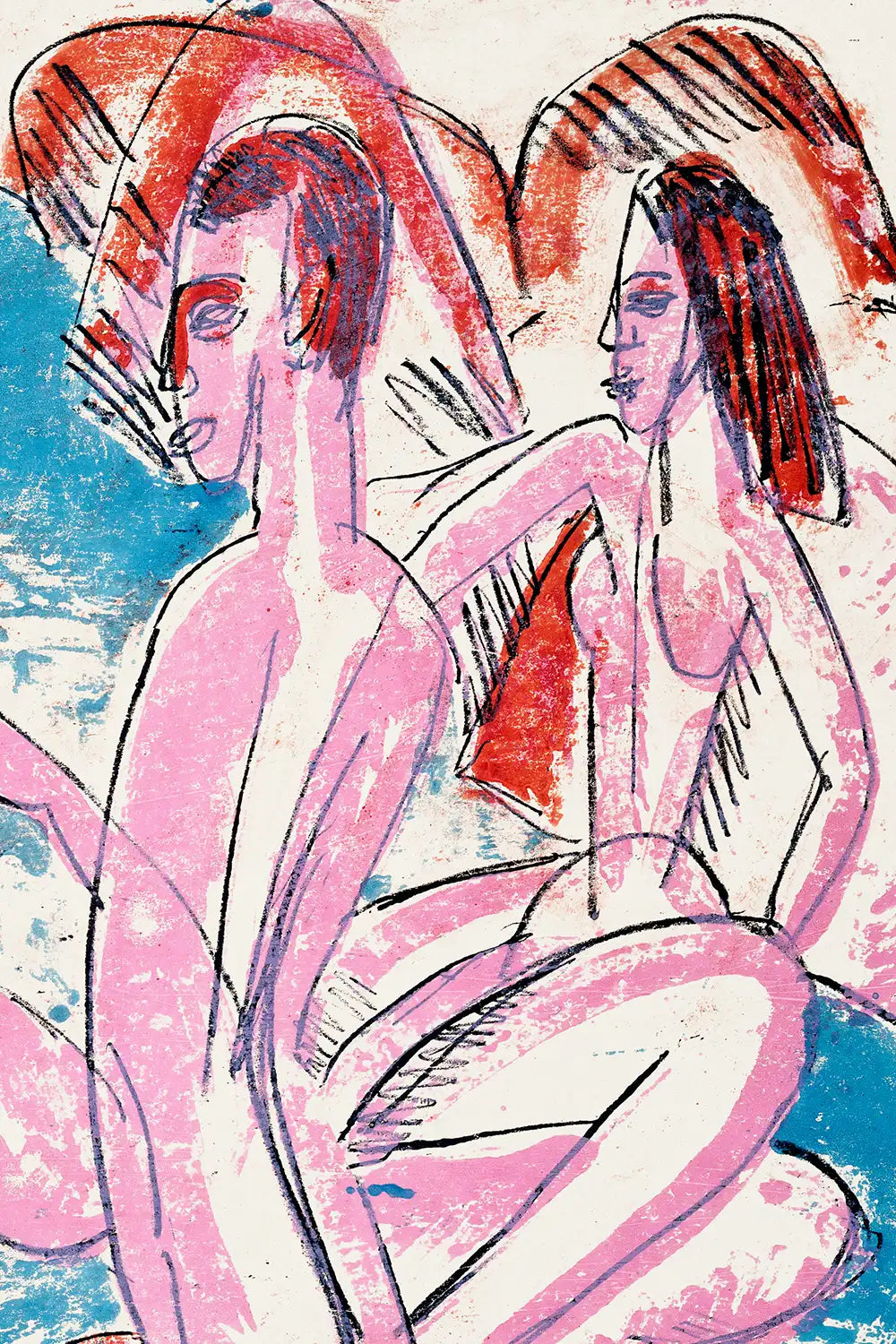 Three Bathers by Stones Art Print、mySite、gigharbornorthrealestate