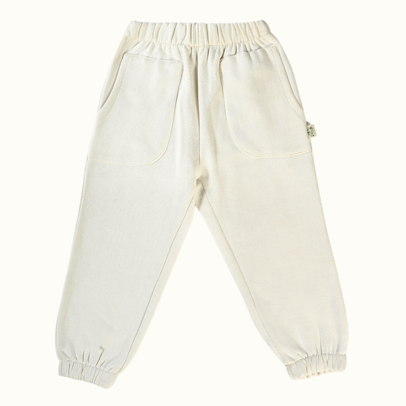 Cotton Terry Sweat Pants | Creme & Blue | Set of 2、mySite、camillekostekn