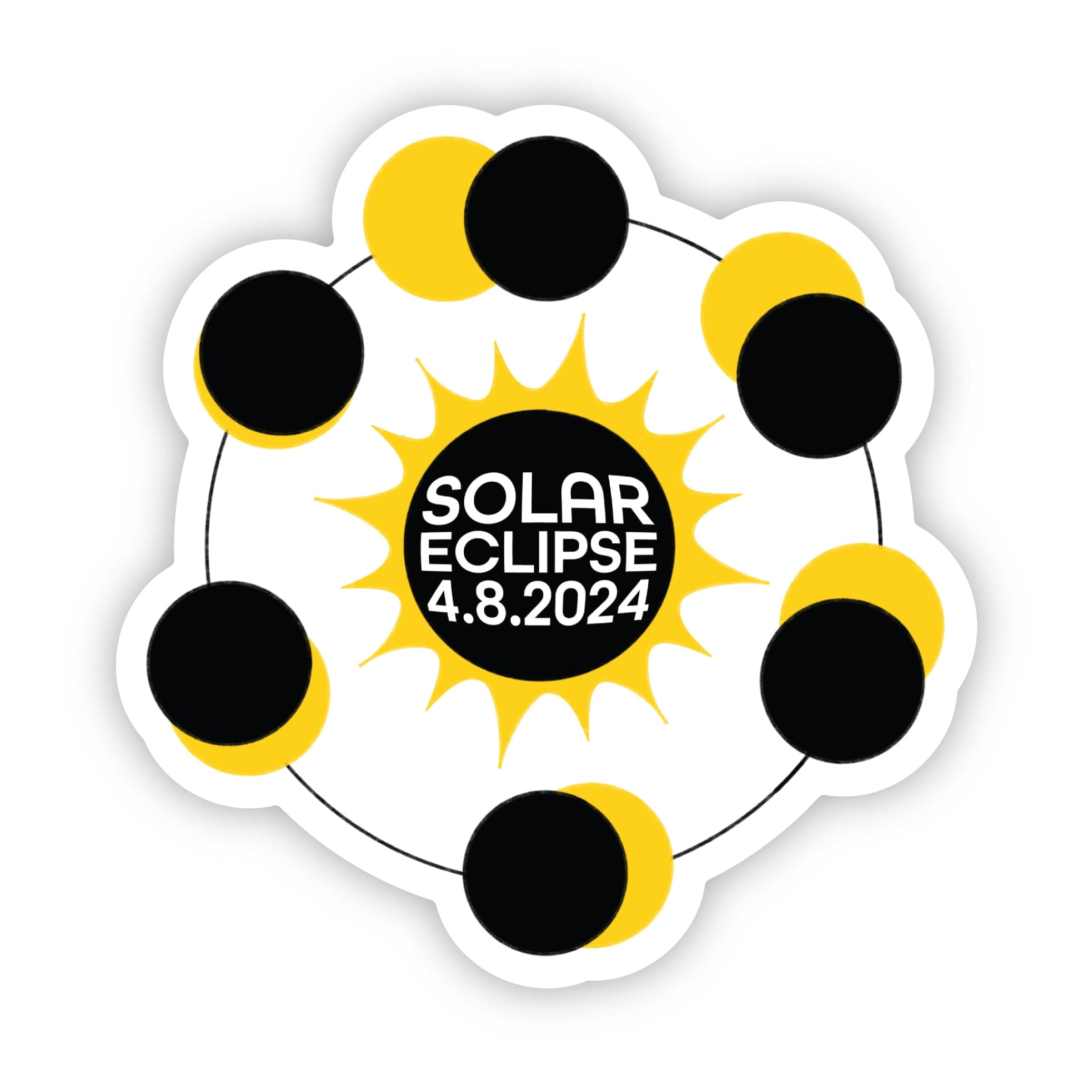  Solar Eclipse Orbit Sticker | April 8, 2024、mySite、elrpsem3k