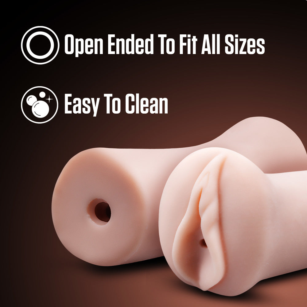 Enlust By Blush® | Ashlynn AI Male Masturbator With Tight & Ribbed Canal- Made with X5® Plus Material Ultra Soft Realistic Vagina Feel - Open Ended To Fit All Sizes - Beige、mySite、bottomscart