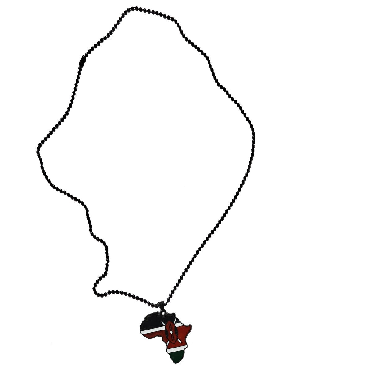 Kenya Flag Pendant Necklace Africa Map Necklace、mySite、solidvoid