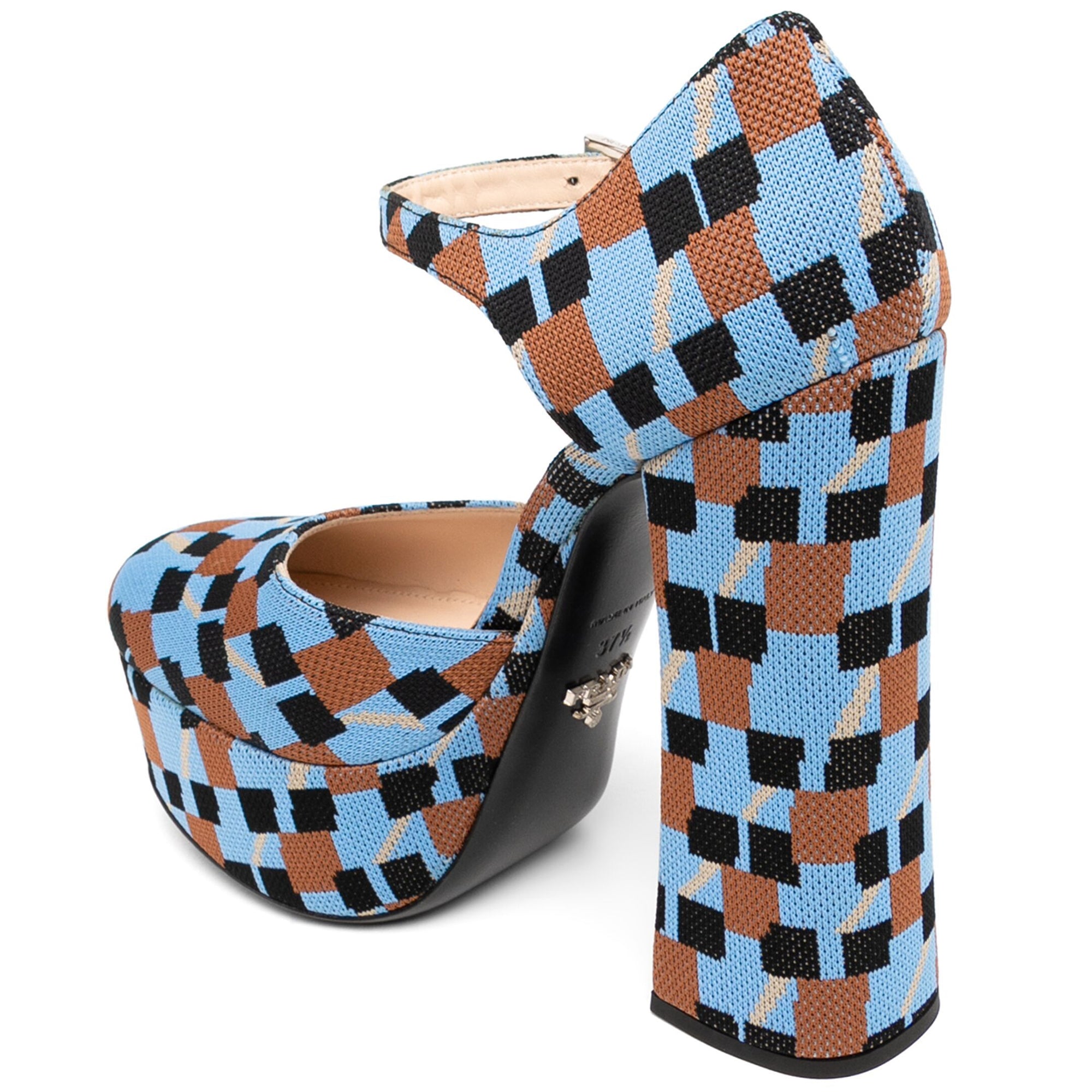 Jacquard Damier Platform Heels、mySite、garminoutage.com