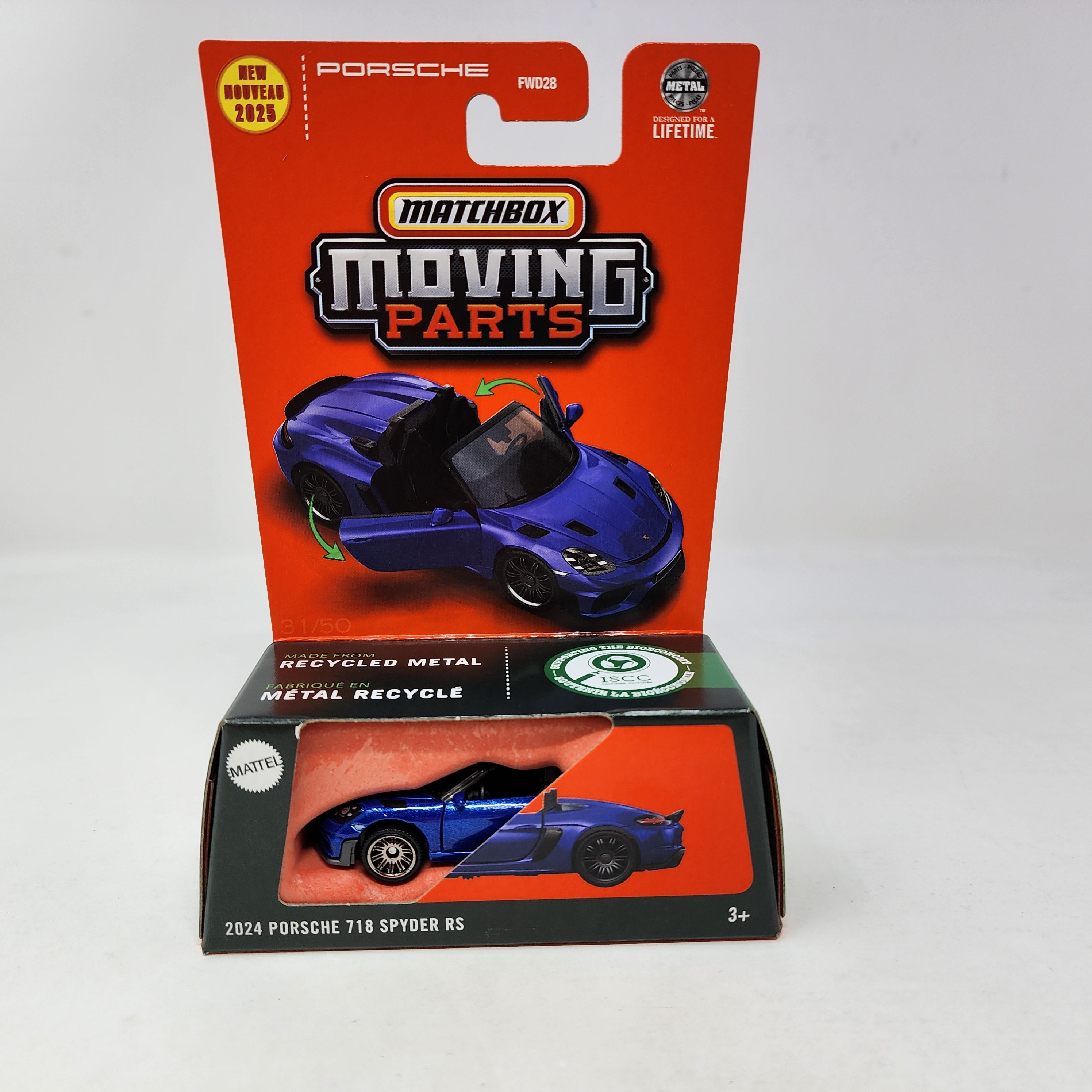 2024 Porsche 718 Spyder RS* Blue * 2025 Matchbox Moving Parts Case E、mySite、hgirdovlk
