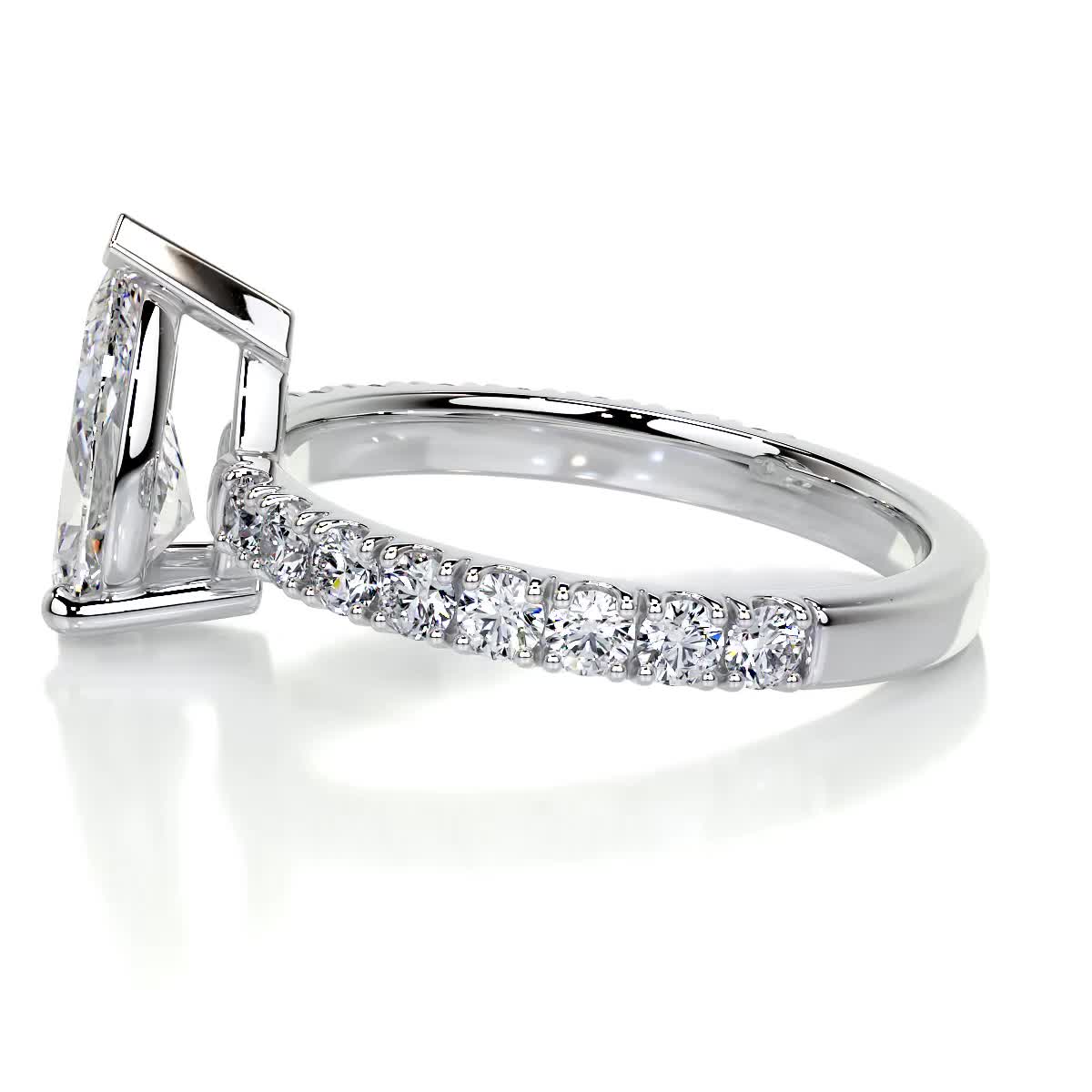 Hailey Diamond Engagement Ring -18K White Gold、mySite、hinf8tx79