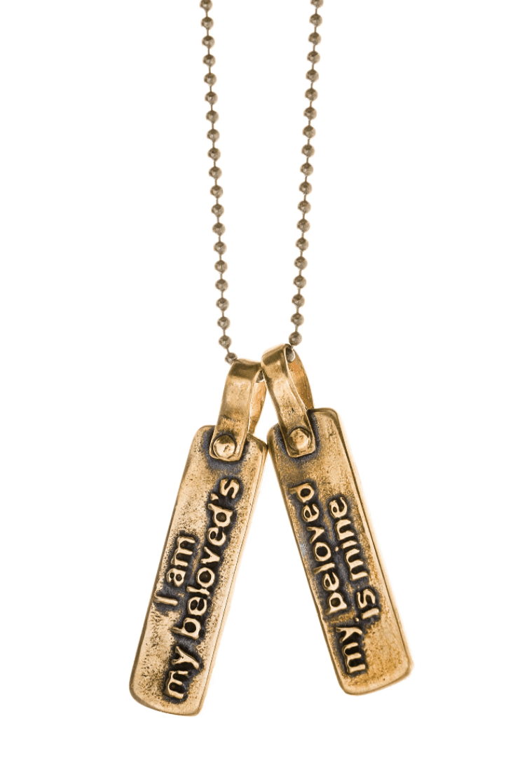 I Am My Beloved Necklace For Two By Marla Studio - Sterling Silver or Bronze、mySite、topwebapps