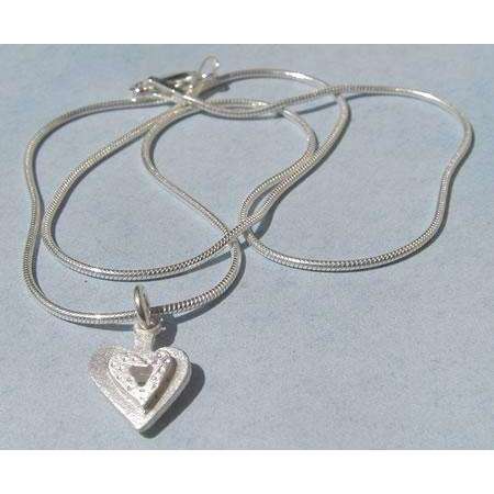 Emily Rosenfeld Sterling Silver Heart Necklace、mySite、topwebapps