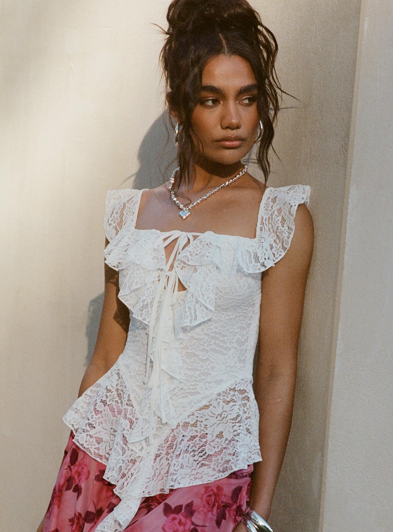 Francia Frill Top White、mySite、solidvoid