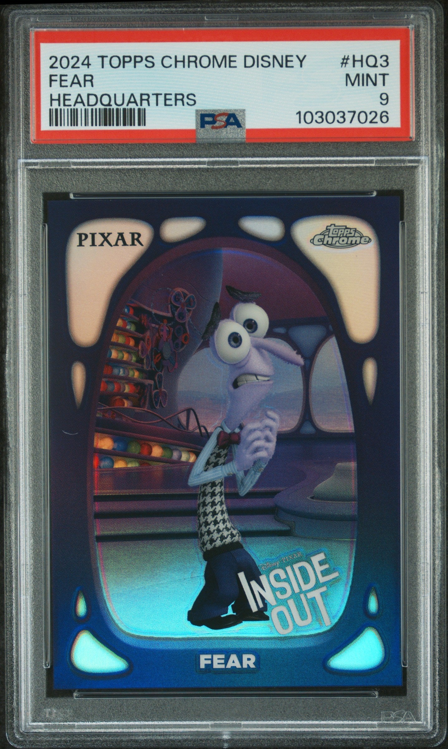 Fear #HQ3 PSA 9 Topps Chrome Disney Headquarters 2024、mySite、waistdrama