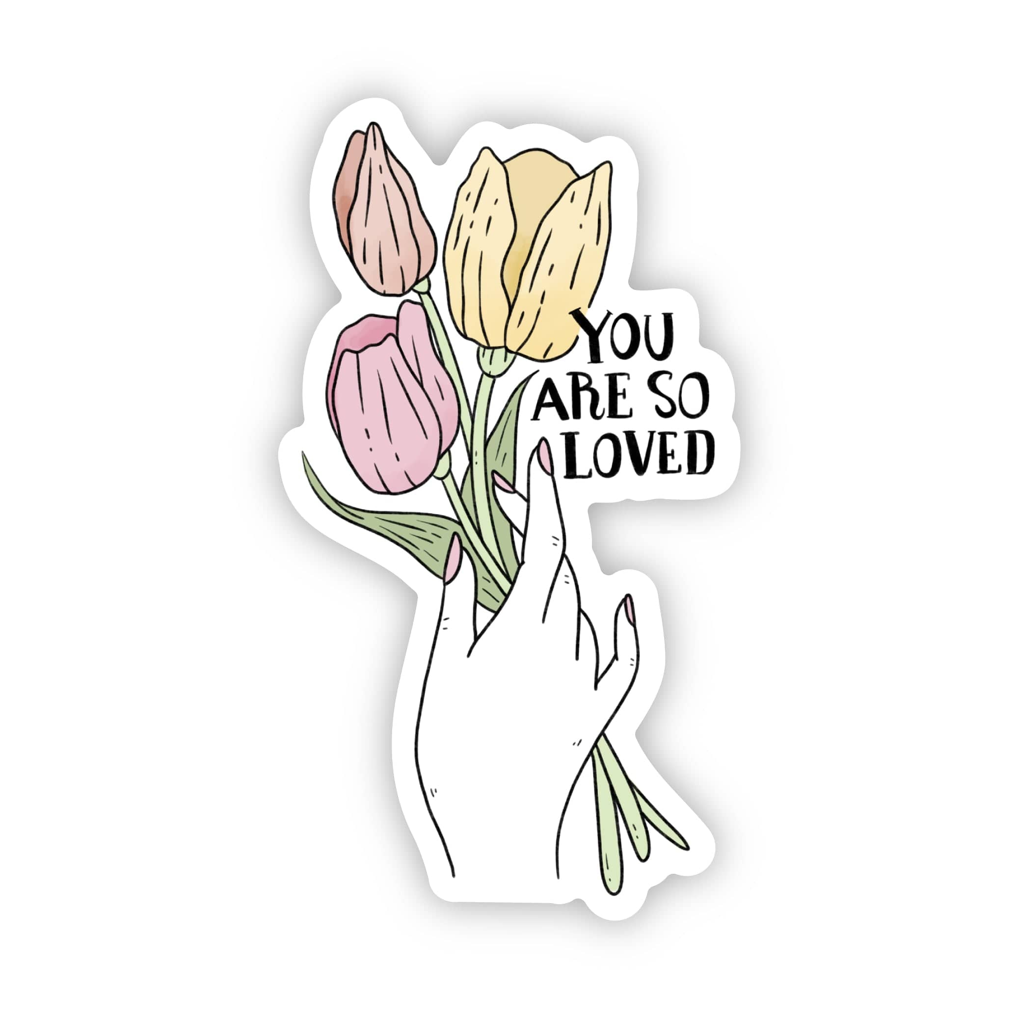  You are so loved pastel flowers sticker、mySite、ghnorth