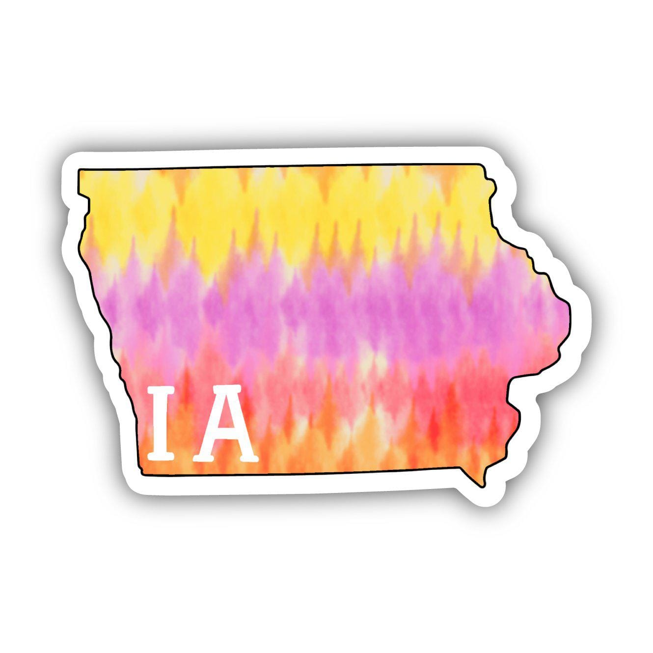  Iowa Tie Dye Stripes Sticker、mySite、elrpsem3k