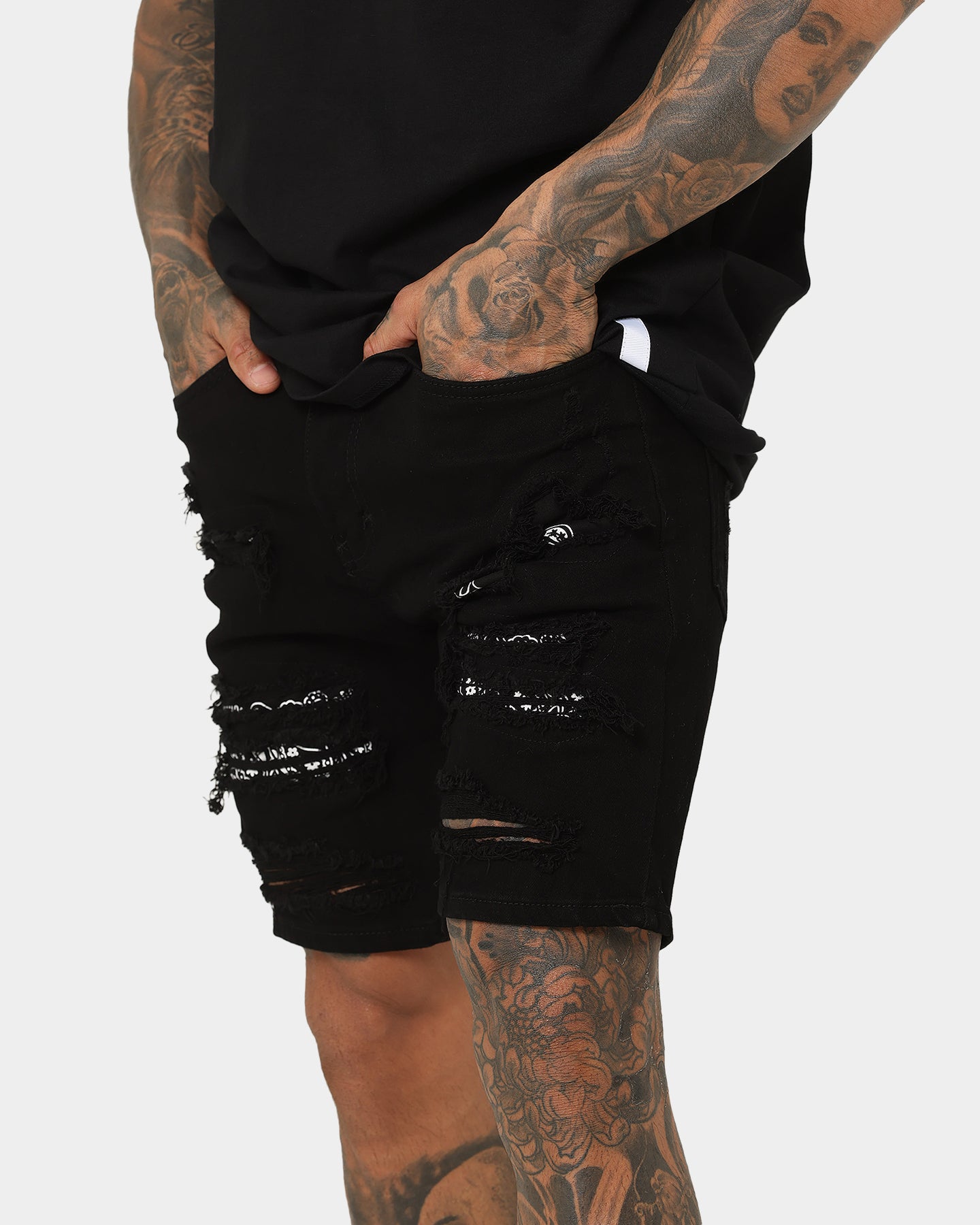 Saint Morta Bandana Summum Shorts Black/White、mySite、zt4zffjzw