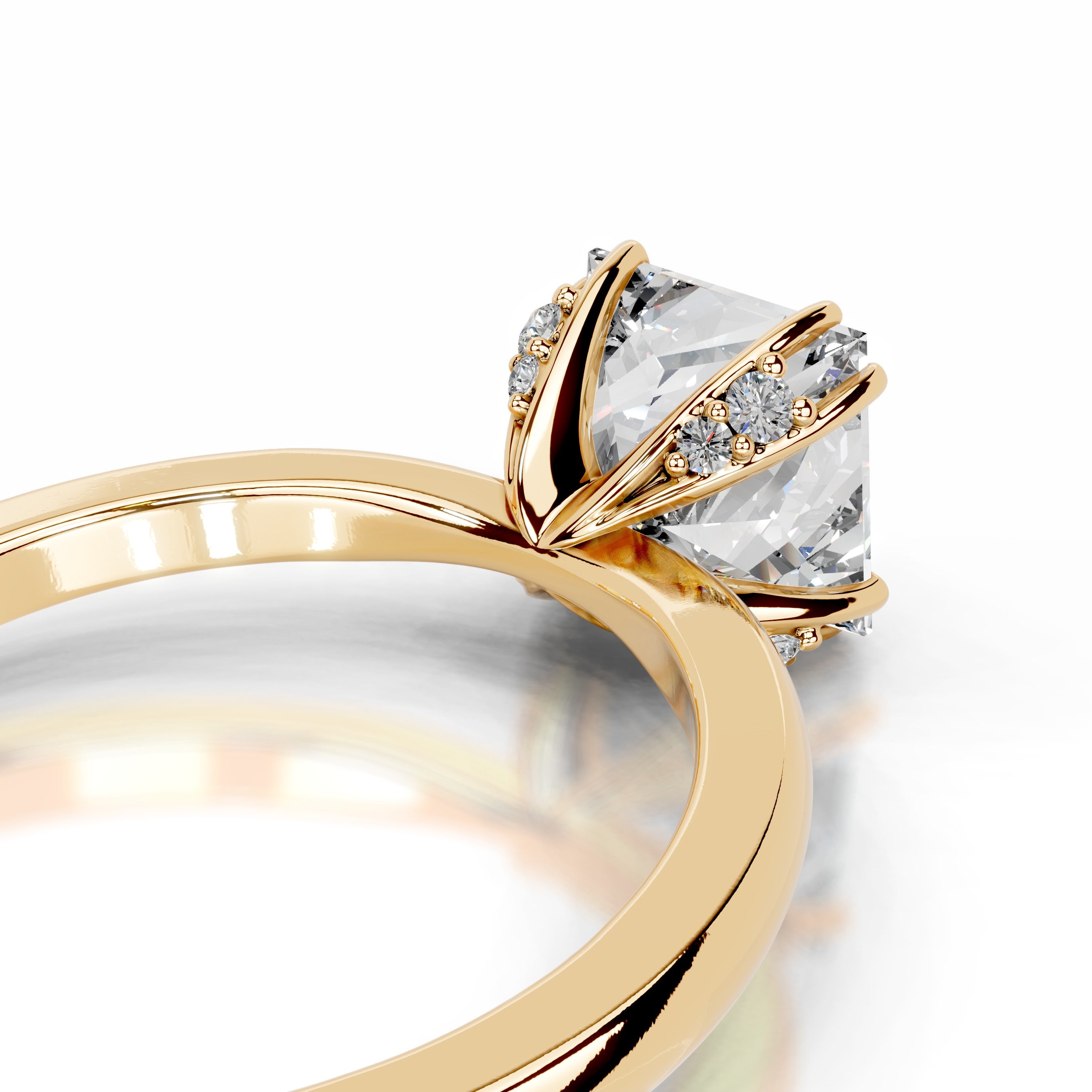 Collerina Diamond Engagement Ring - 18K Yellow Gold、mySite、hinf8tx79