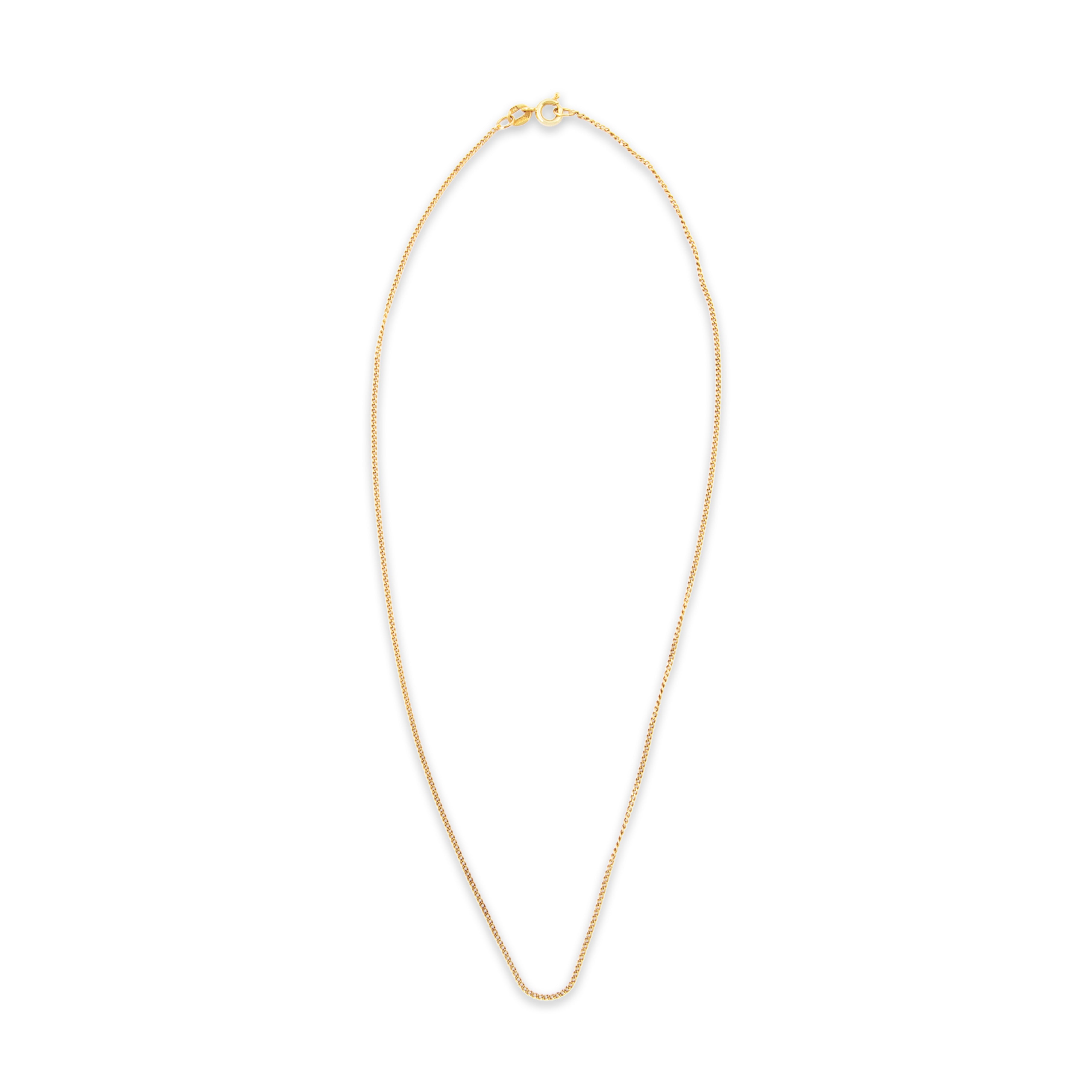 Vintage 14k Yellow Gold Classic Curb Link Necklace 16、mySite、hinf8tx79