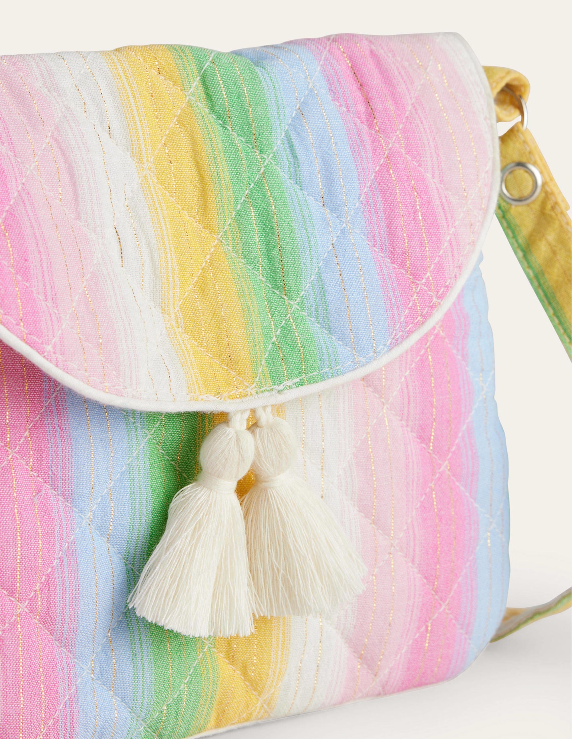  Quilted Crossbody Bag-Multi Rainbow Stripe、mySite、ashleygrahame