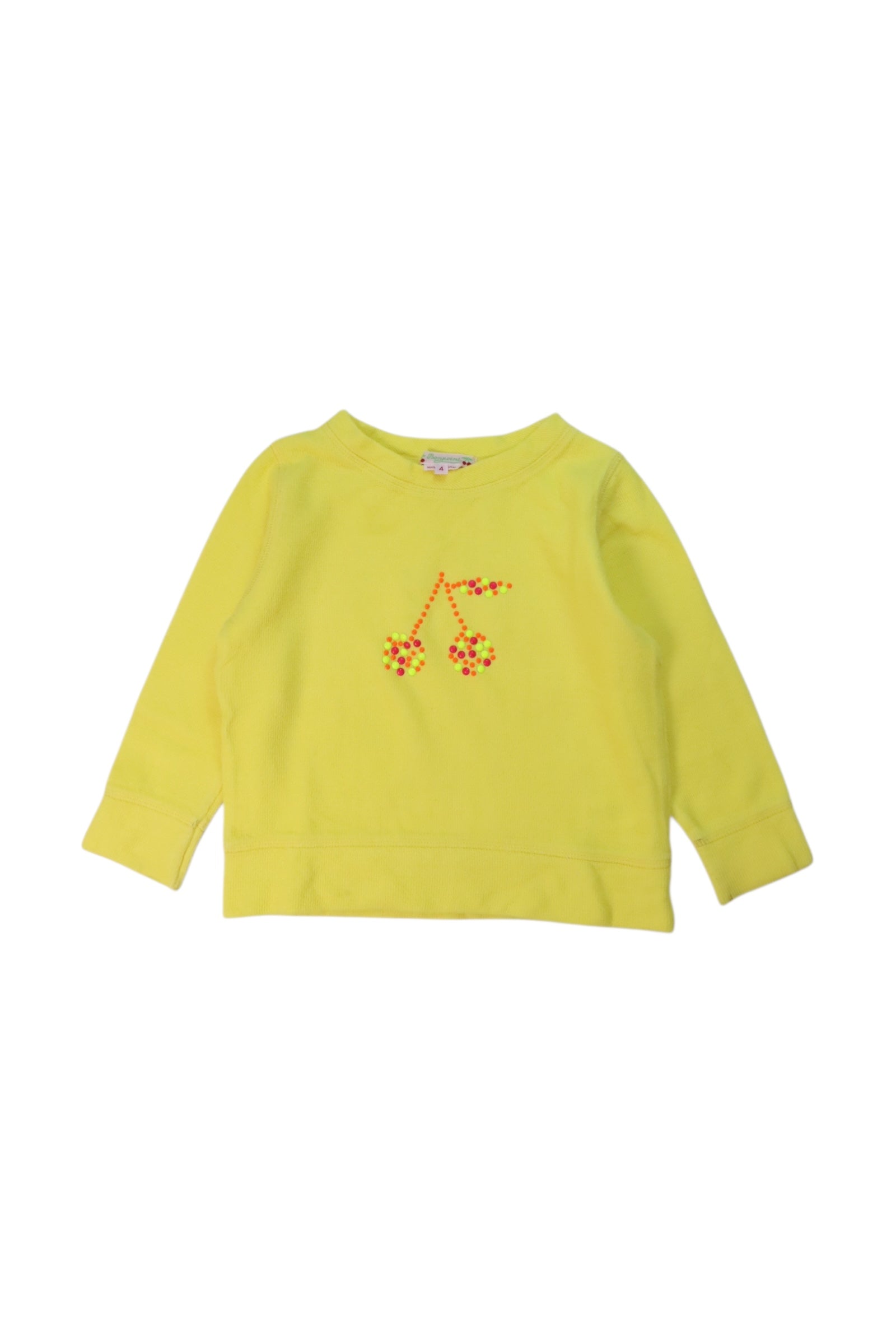 Bonpoint Cherry Embroidered Crewneck Sweatshirt 4T、mySite、g9winljtr
