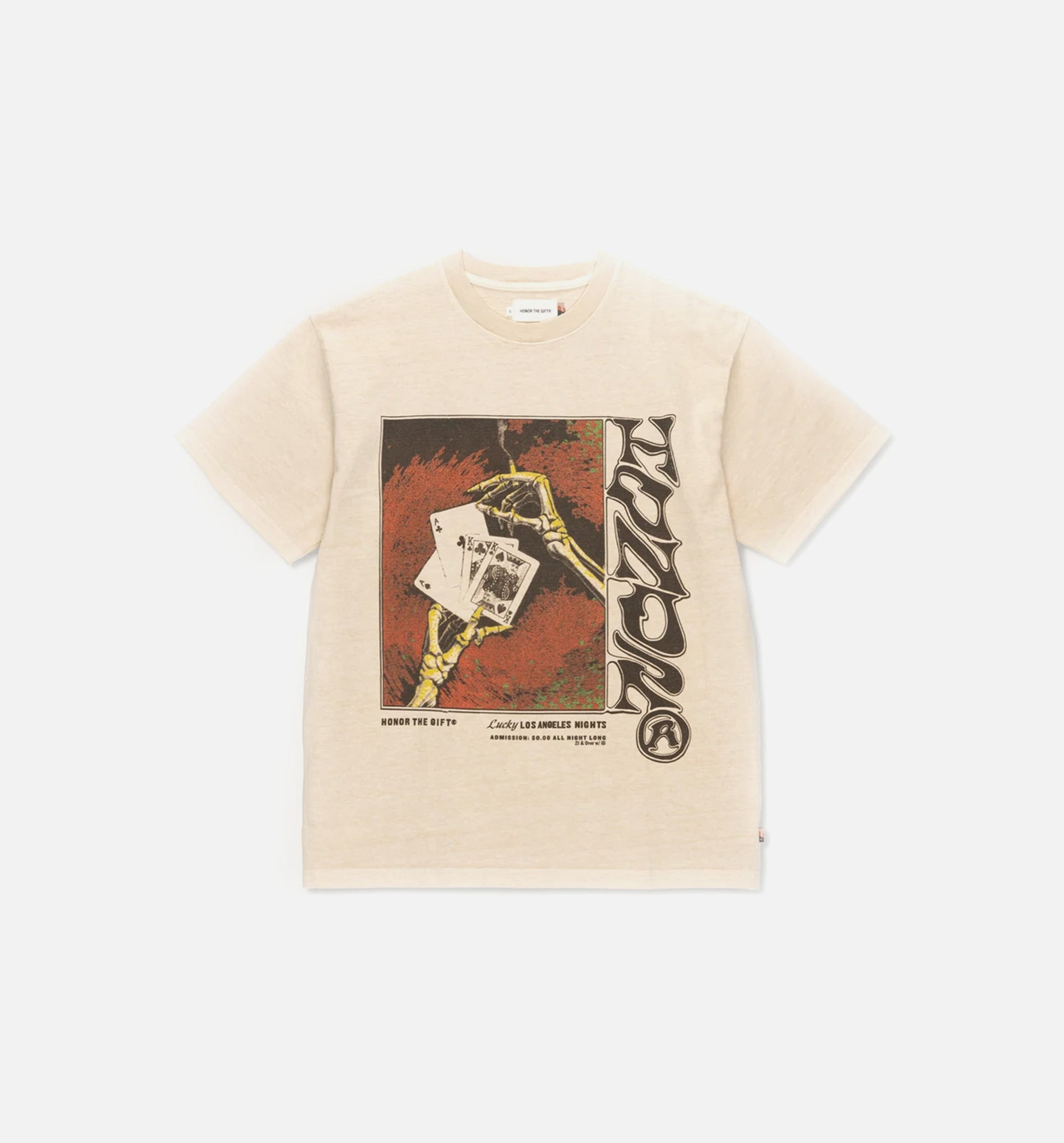 Lucky Hand Tee Mens T-Shirt - Cream、mySite、dreamappss
