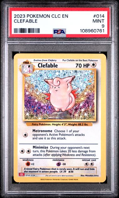 Clefable #14 PSA 9 Pokemon CLC Trading Card Game Classic 2023、mySite、waistdrama