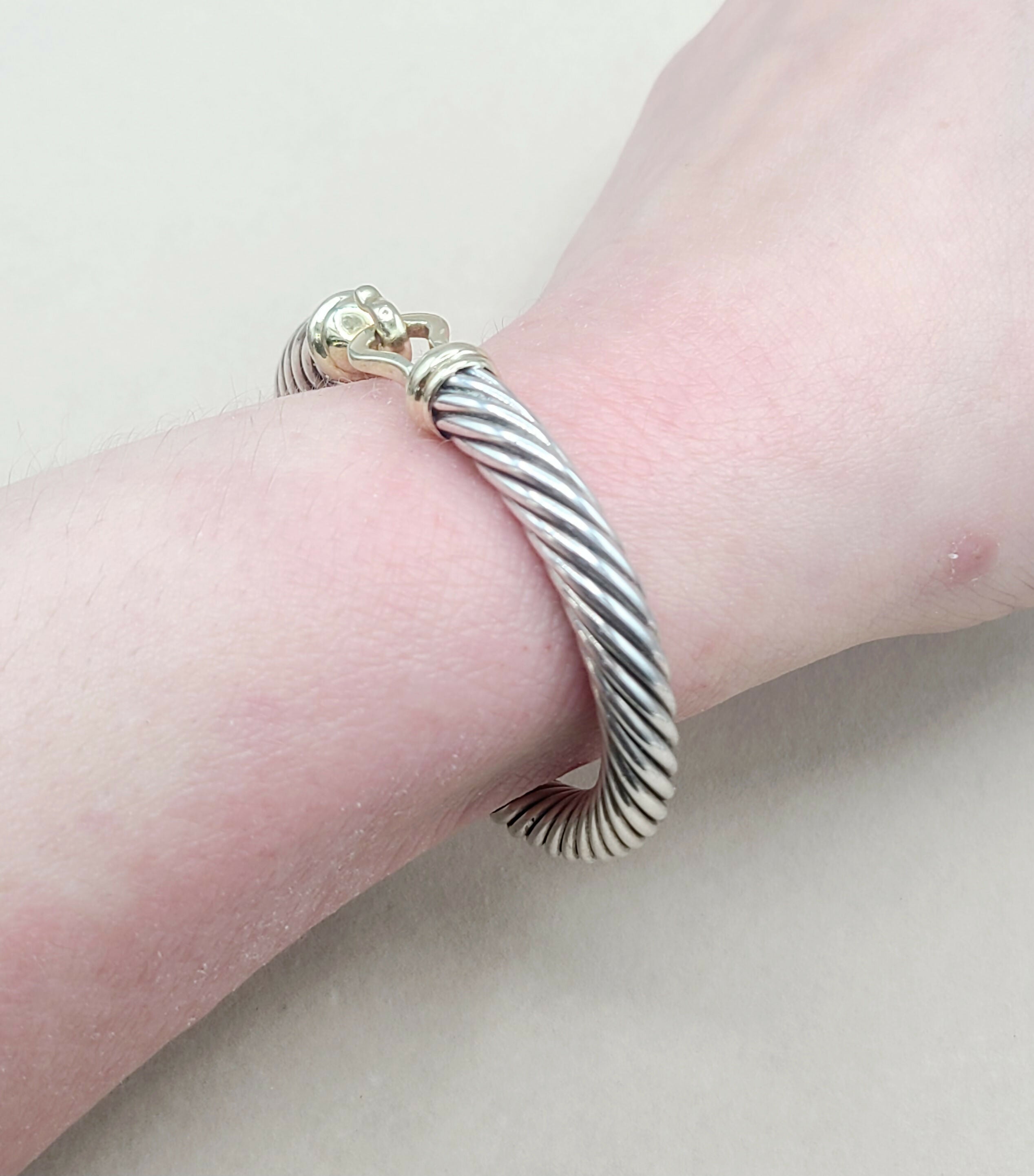 David Yurman Buckle Bracelet 7mm with 14K Gold、mySite、hinf8tx79