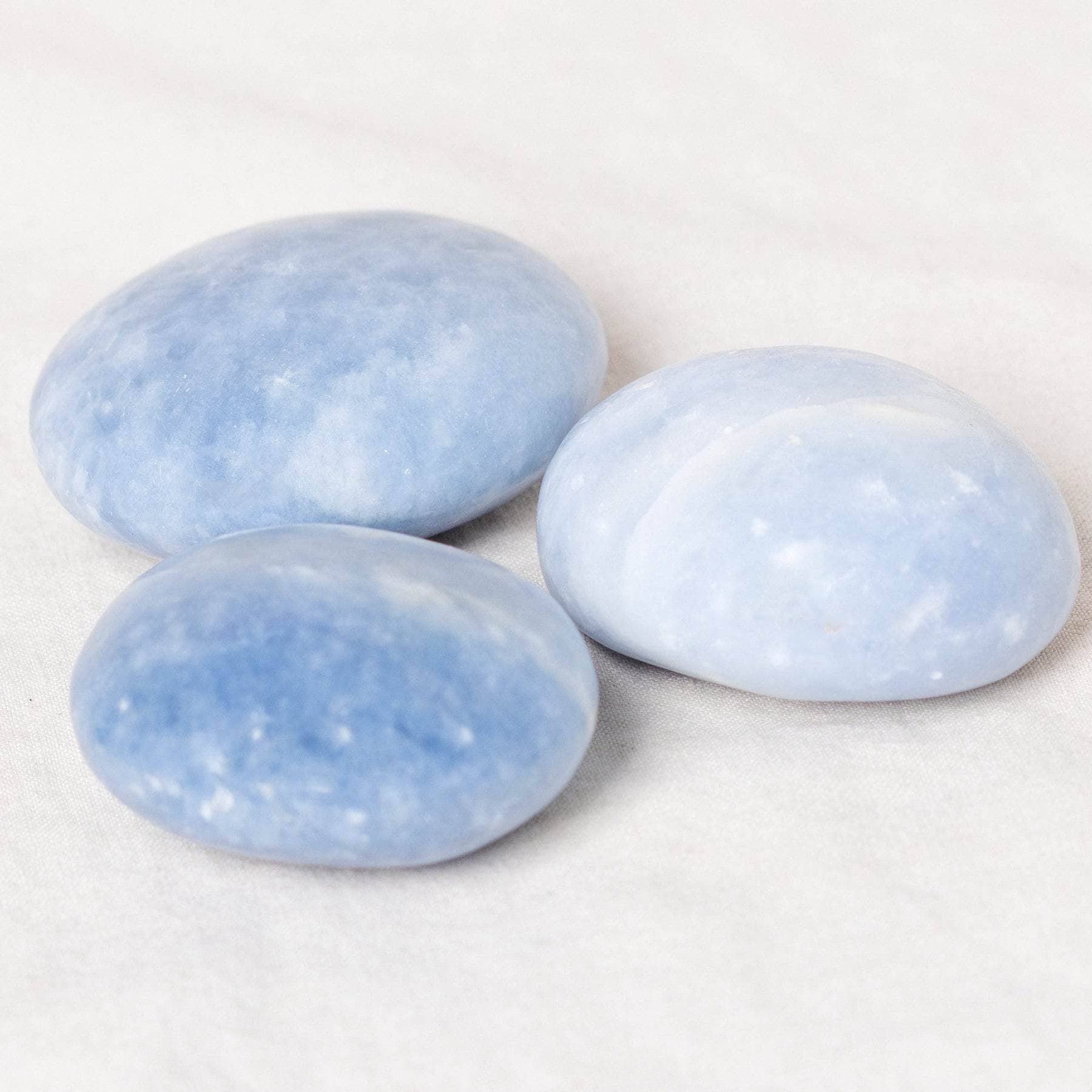 Blue Calcite Palm Stones - AAA Premium Quality、mySite、hinf8tx79